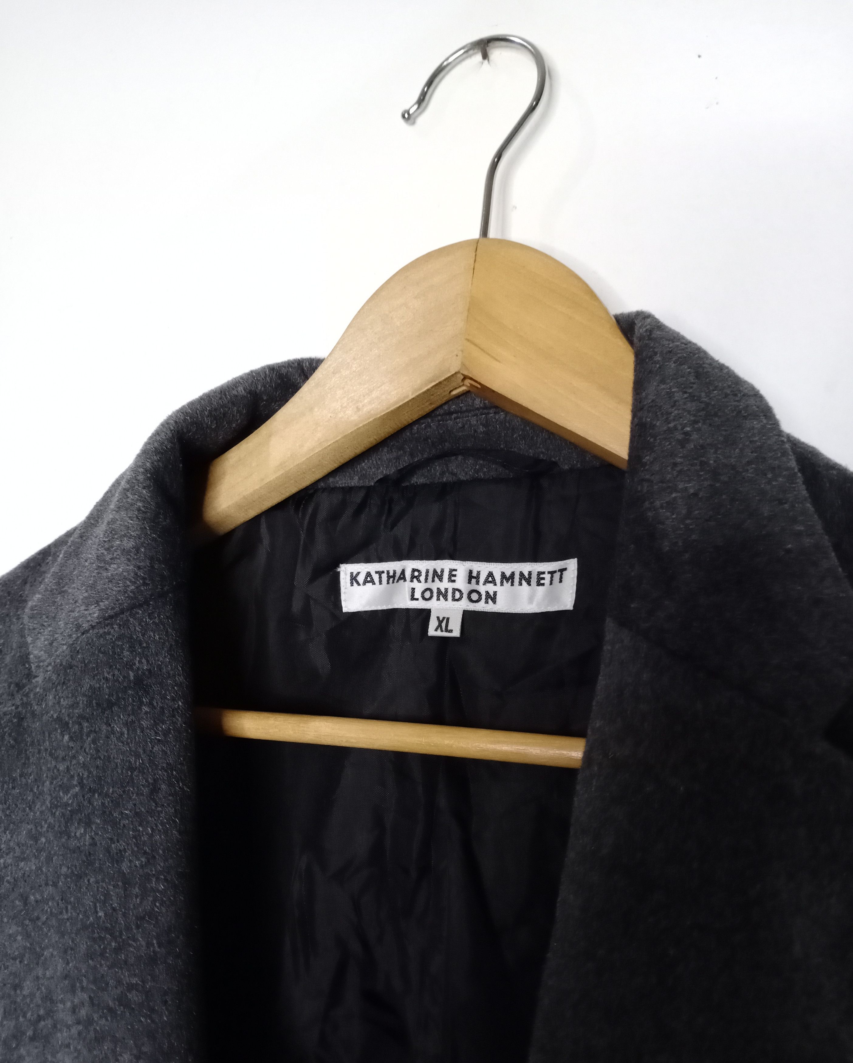 Designer × Japanese Brand × Katharine Hamnett London Katharine Hamnett London Wool Long Coat Jacket Size US M / EU 48-50 / 2 - 5 Thumbnail