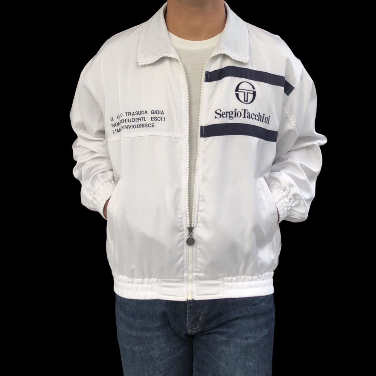 Sergio Tacchini Vintage Sergio Tacchini Embroidery Logo Light Bomber Jacket Size US L / EU 52-54 / 3 - 2 Thumbnail