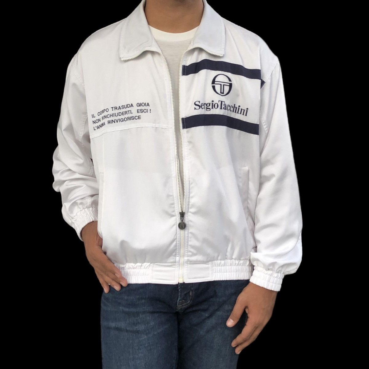 Sergio Tacchini Vintage Sergio Tacchini Embroidery Logo Light Bomber Jacket Size US L / EU 52-54 / 3 - 4 Thumbnail
