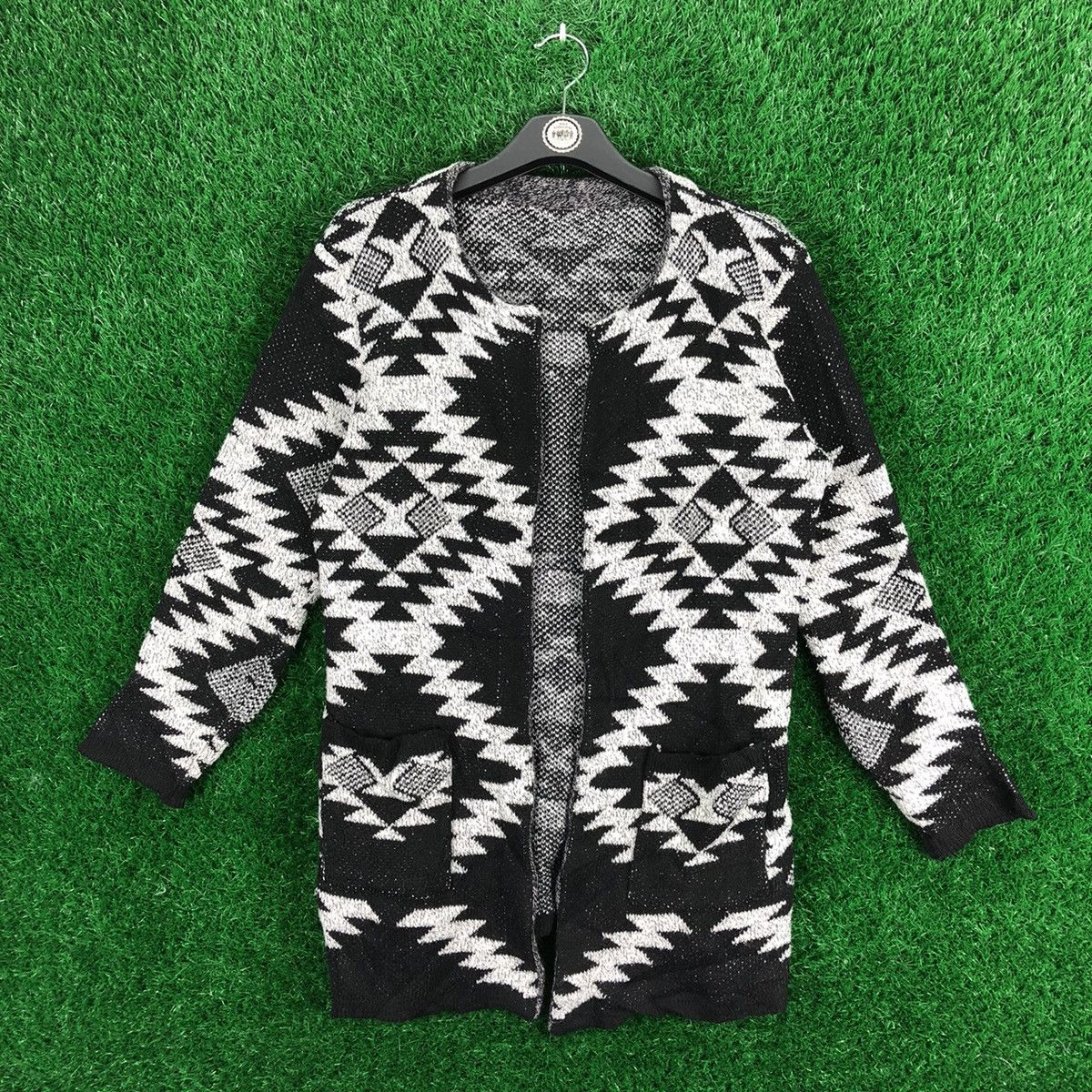Native × Vintage Vintage Knit Navajo Native Midi Long Cardigan Jacket Size M / US 6-8 / IT 42-44 - 1 Thumbnail