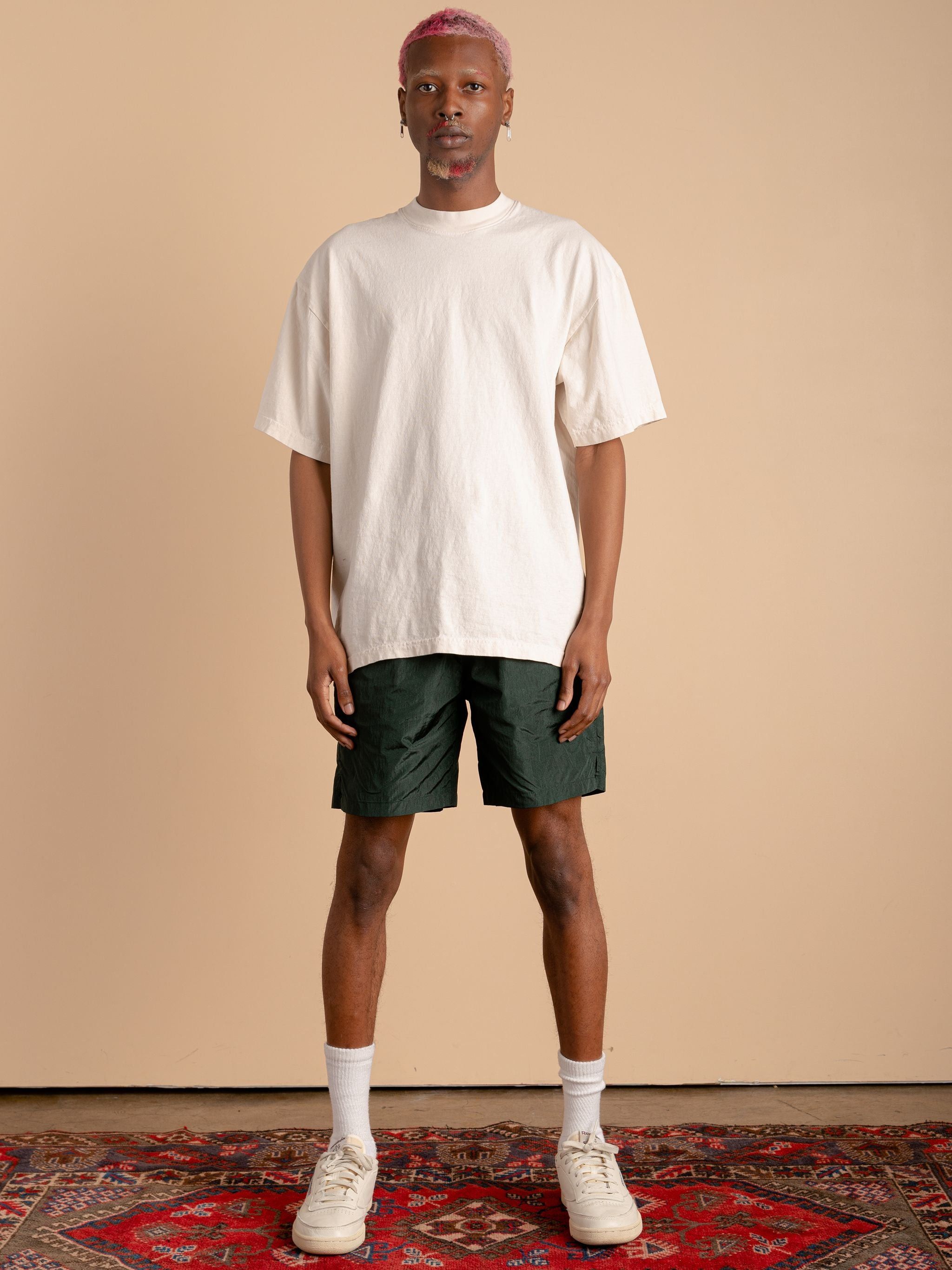 Vintage Nylon Shorts Green Size US 36 / EU 52 - 2 Thumbnail