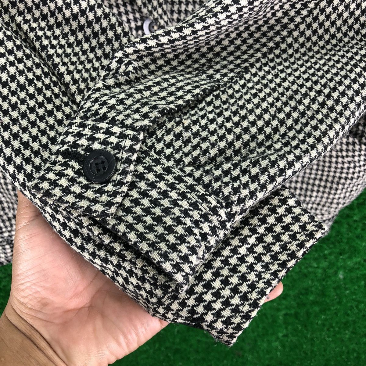 Japanese Brand Vintage 80's Houndstooth Cropped Coat Double Breasted Size US M / EU 48-50 / 2 - 11 Thumbnail