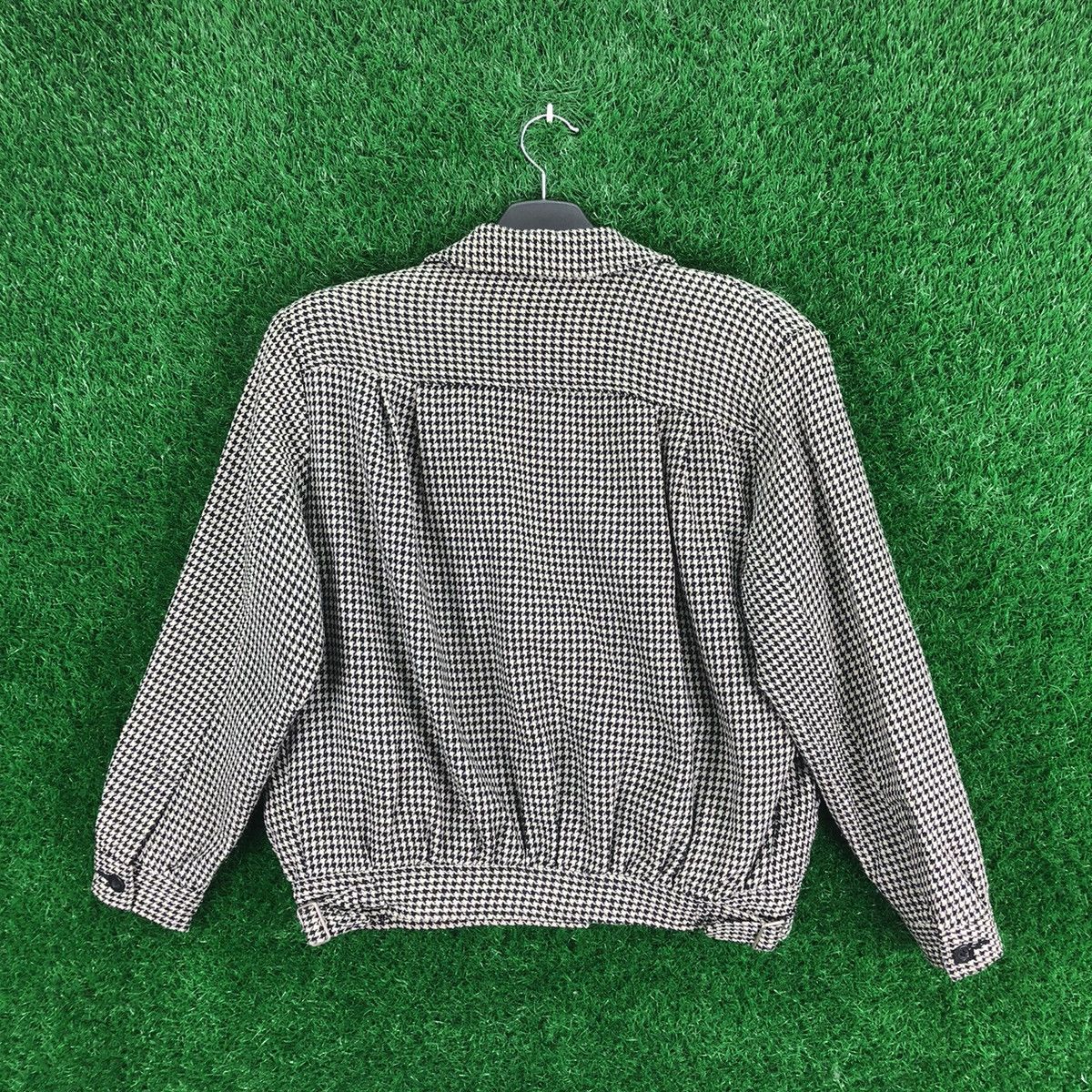 Japanese Brand Vintage 80's Houndstooth Cropped Coat Double Breasted Size US M / EU 48-50 / 2 - 4 Thumbnail