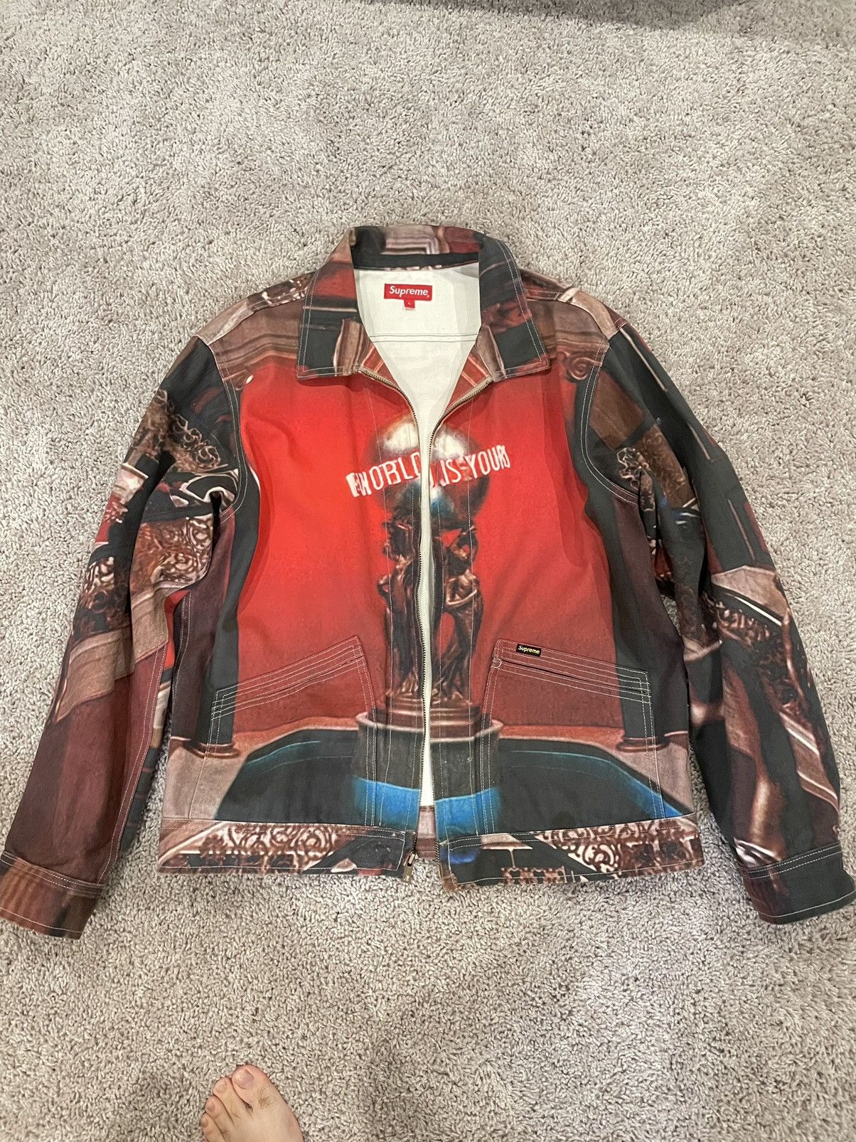 M Supreme Scarface The World Is Yours Denim Jacket