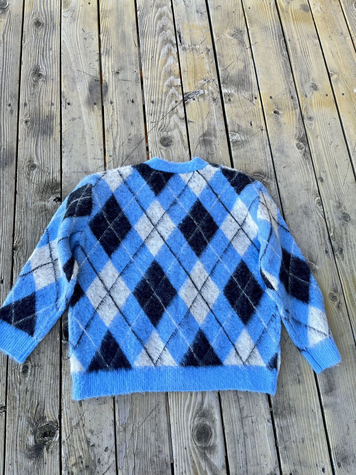 Other Shag Argyle Knit Cardigan Size US L / EU 52-54 / 3 - 5 Thumbnail