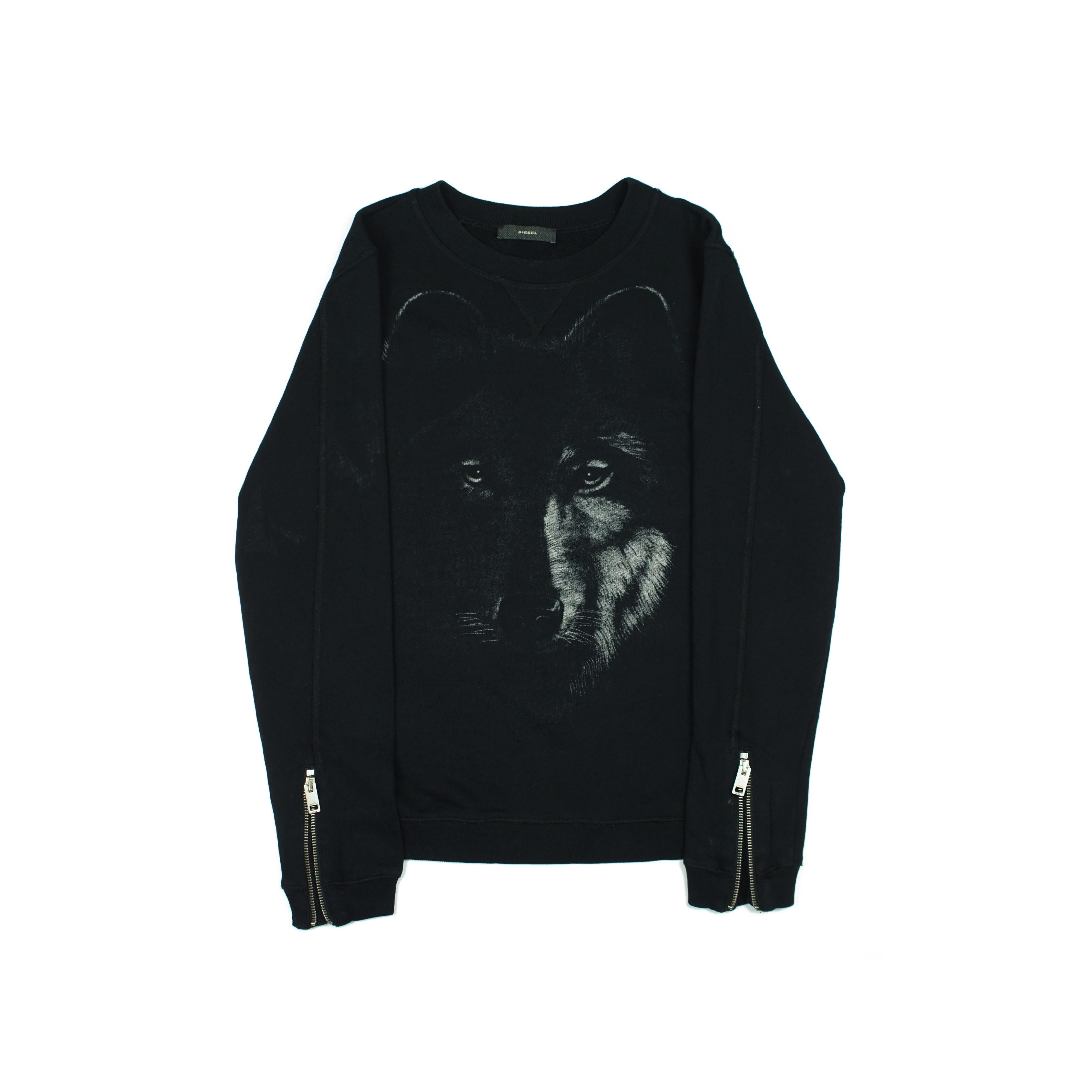 Diesel *NoTariff Diesel Wolf Zipper Sweatsirt Size S / US 4 / IT 40 - 1 Thumbnail