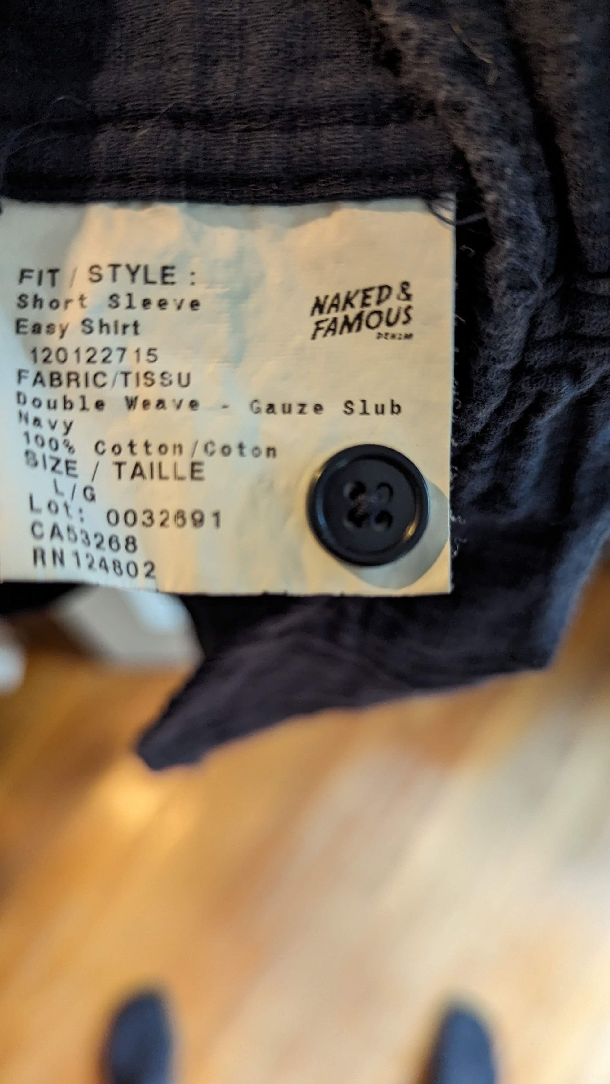 Naked & Famous Short Sleeve Easy Shirt Size US L / EU 52-54 / 3 - 6 Thumbnail
