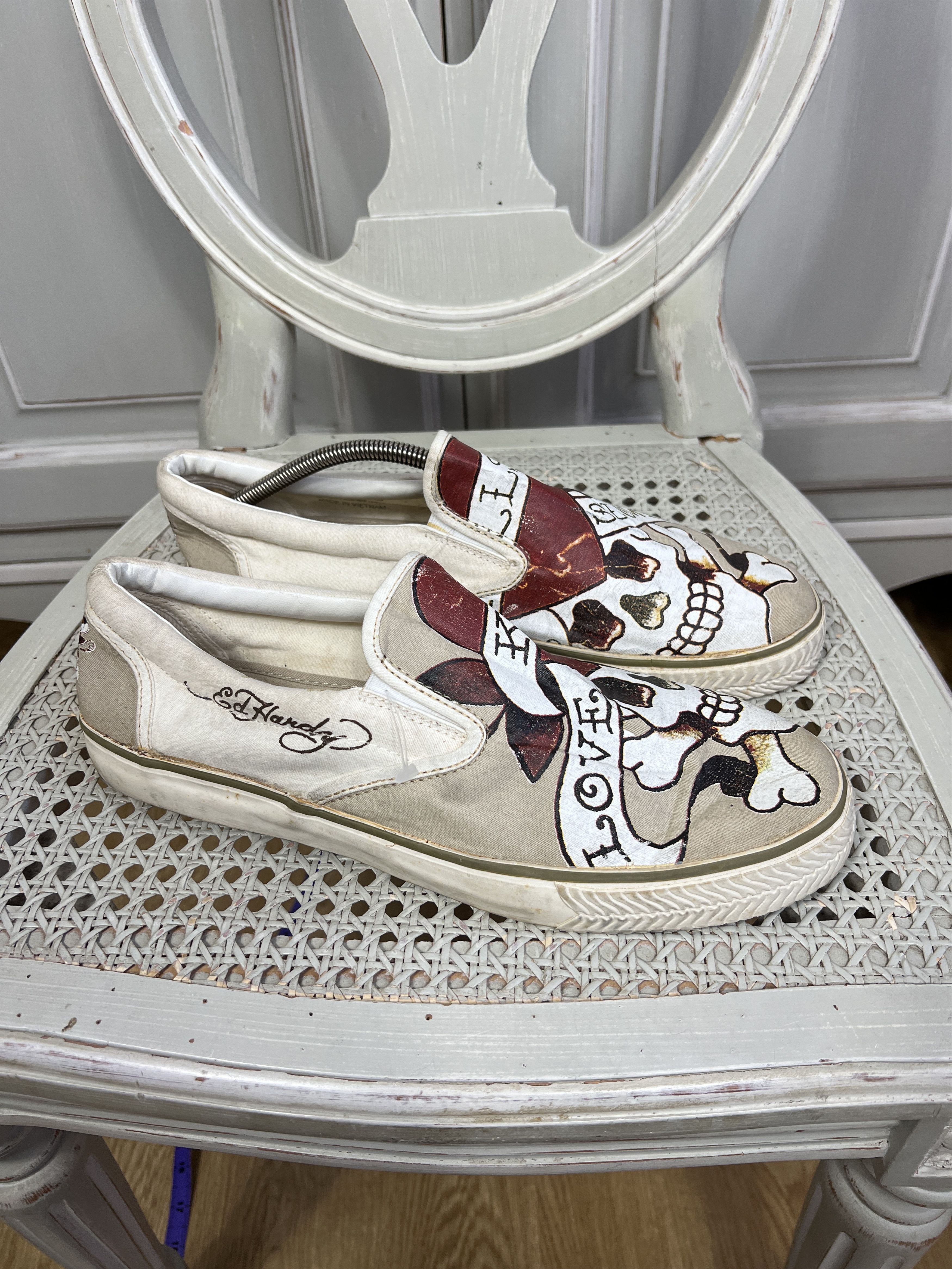 Ed Hardy × Vintage VINTAGE ED HARDY SLIP ONS SHOES Size US 11.5 / EU 44-45 - 2 Thumbnail