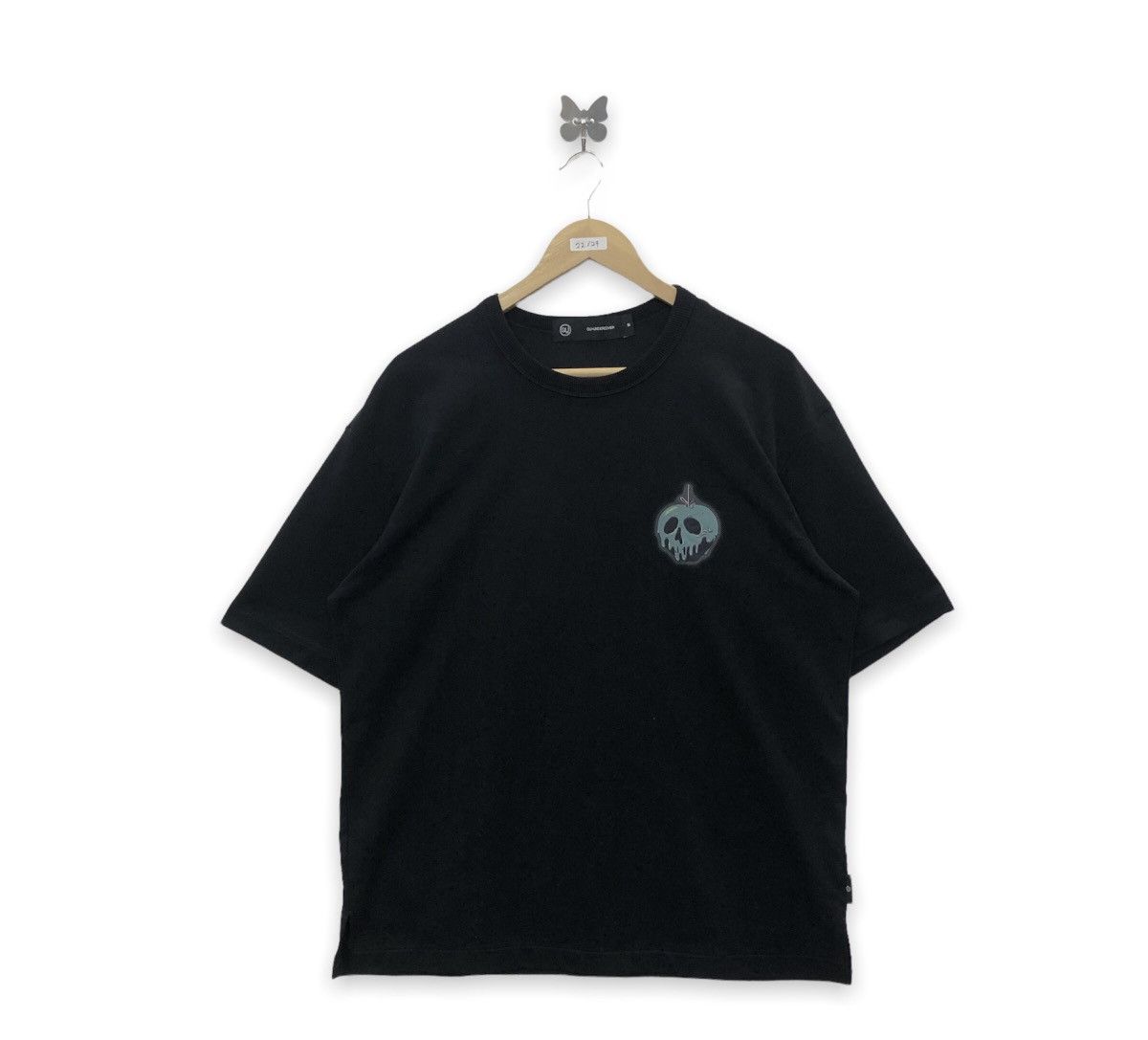 image of Undercover X Gu Freedom Apple Disney Tshirt in Black, Men's (Size Medium)