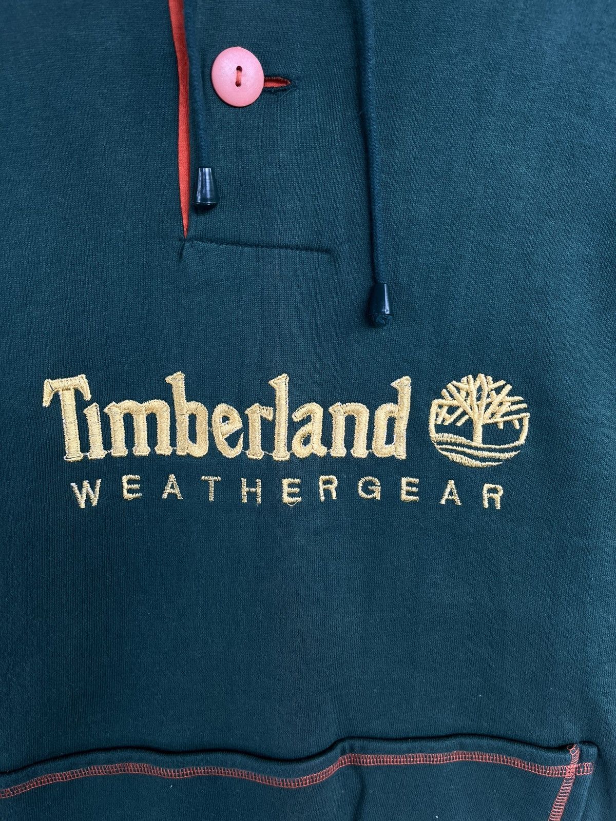 Other Vintage Half Button Timberland Hoodie Size US XL / EU 56 / 4 - 3 Thumbnail
