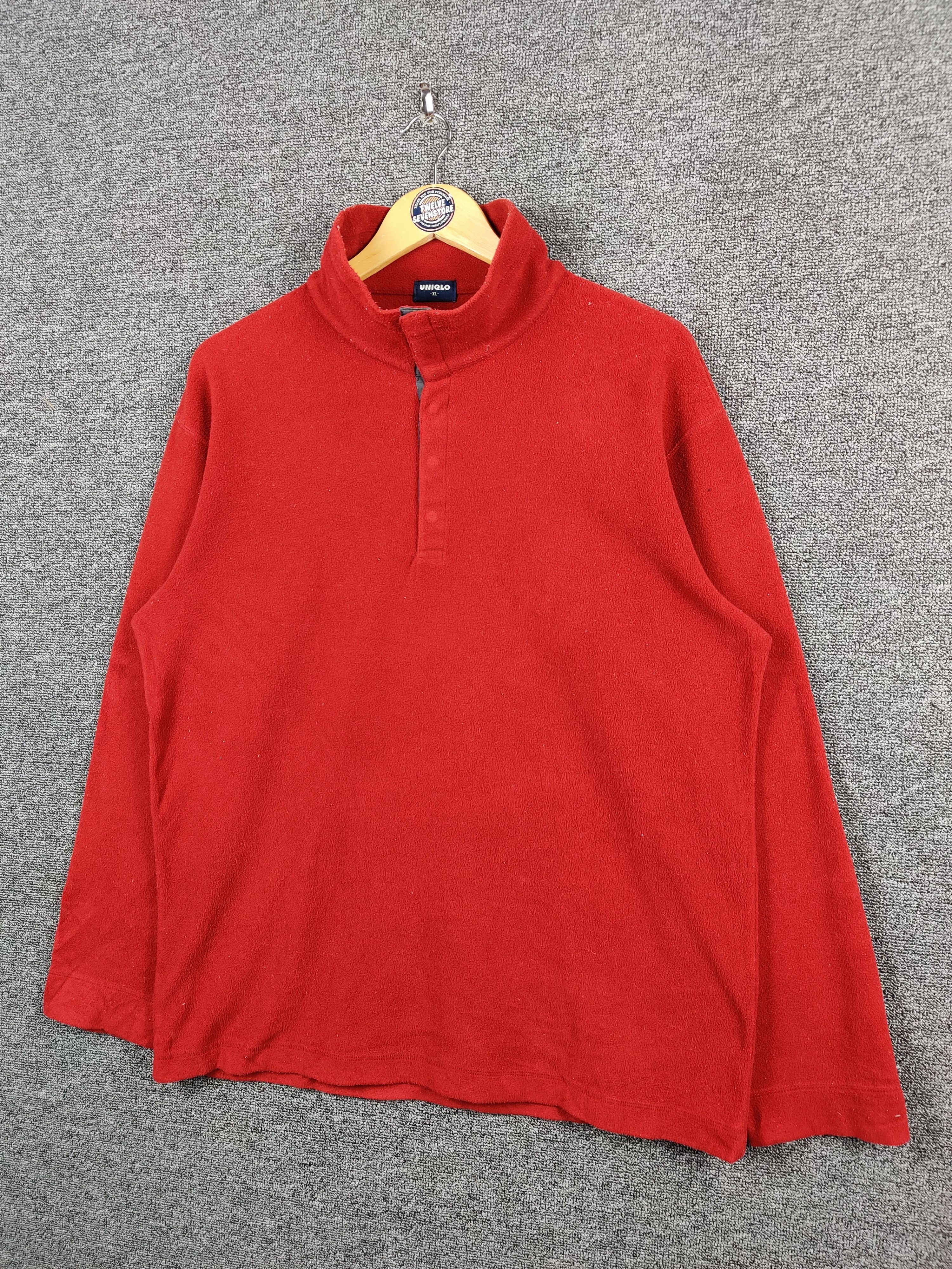 Uniqlo Vintage Japanese Brand Uniqlo Quarter Button Sweatshirt Size US XL / EU 56 / 4 - 2 Thumbnail
