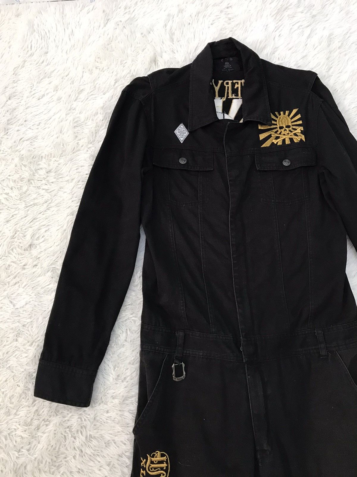 Japanese Brand Steals Skull ☠️ Overall Jumpsuit Long Sleeve Size US M / EU 48-50 / 2 - 5 Thumbnail