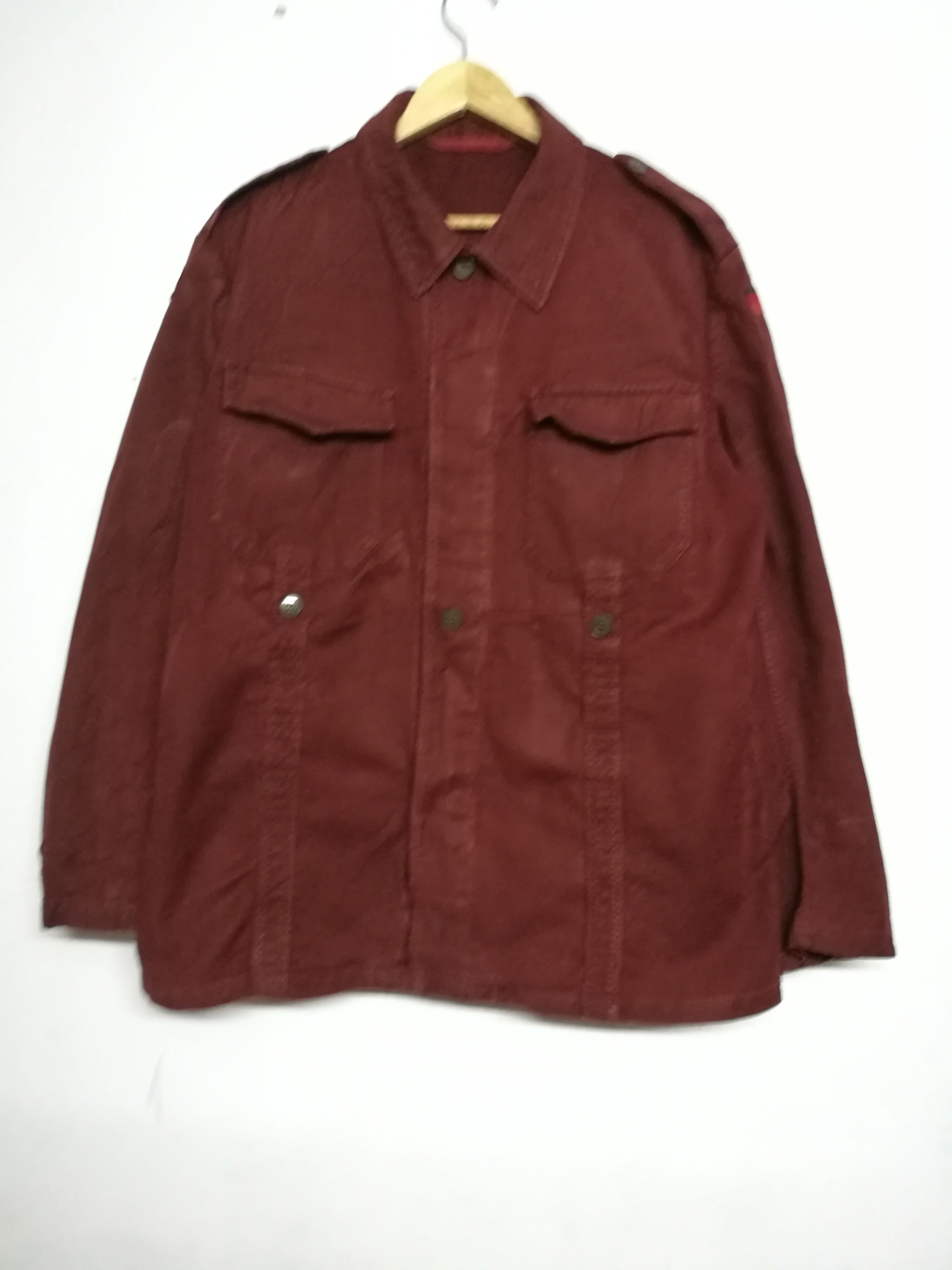 Military Red Denim Germany Military Training Jacket | Grailed