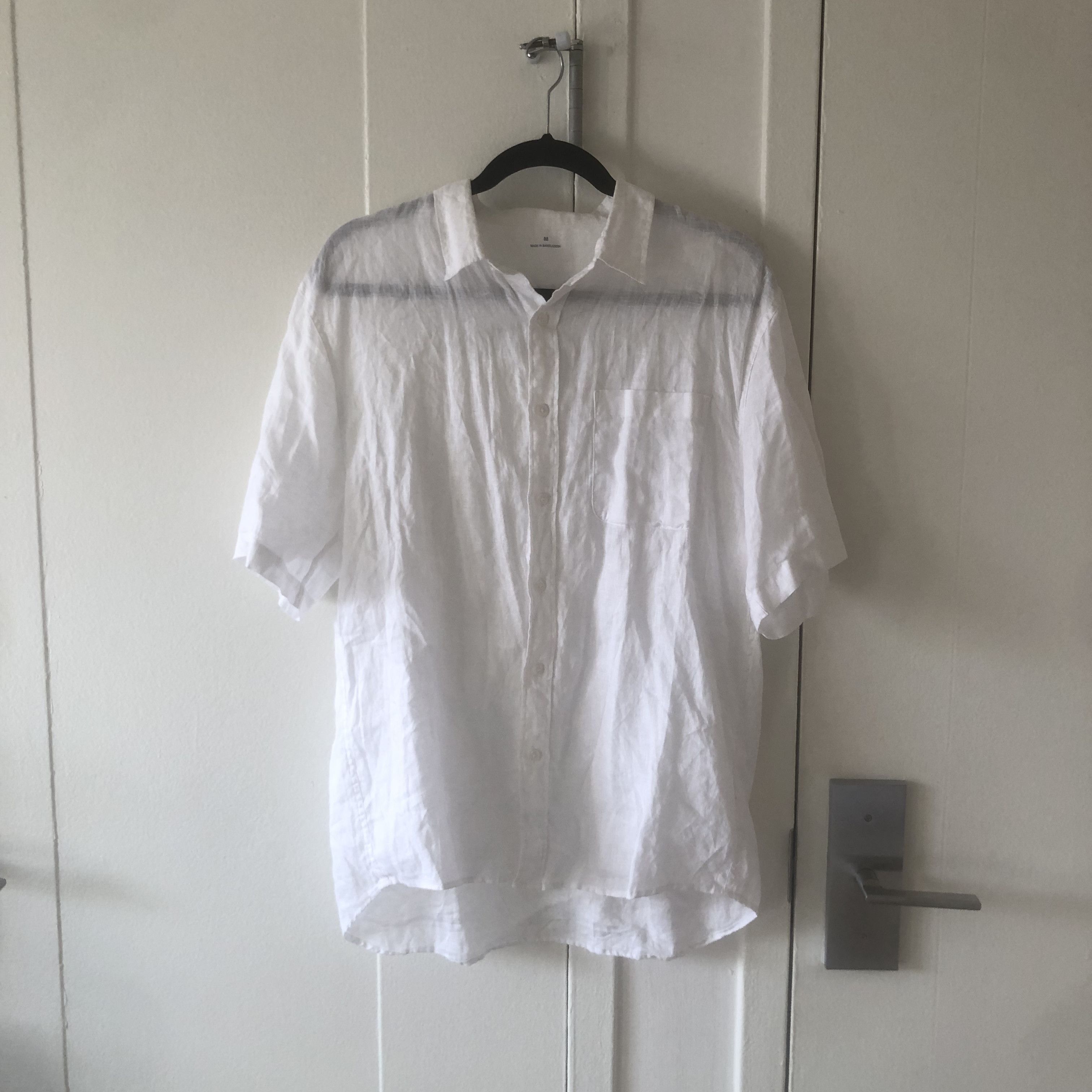Muji × Vintage Muji Short Sleeve Linen Button Up Shirt Size US M / EU 48-50 / 2 - 1 Thumbnail
