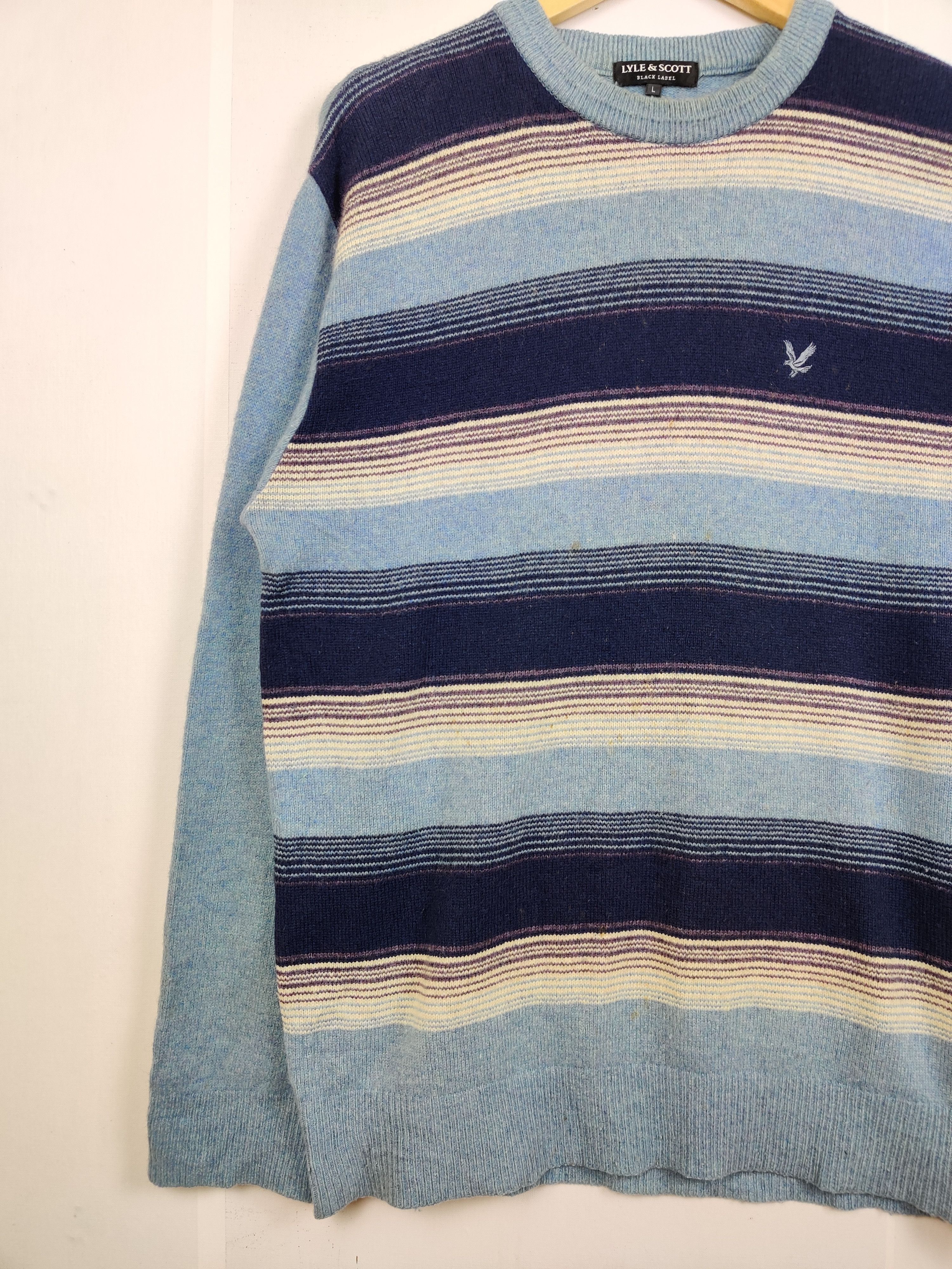 Lyle & Scott Lyle & Scott Striped Knit Sweater Size US L / EU 52-54 / 3 - 5 Thumbnail