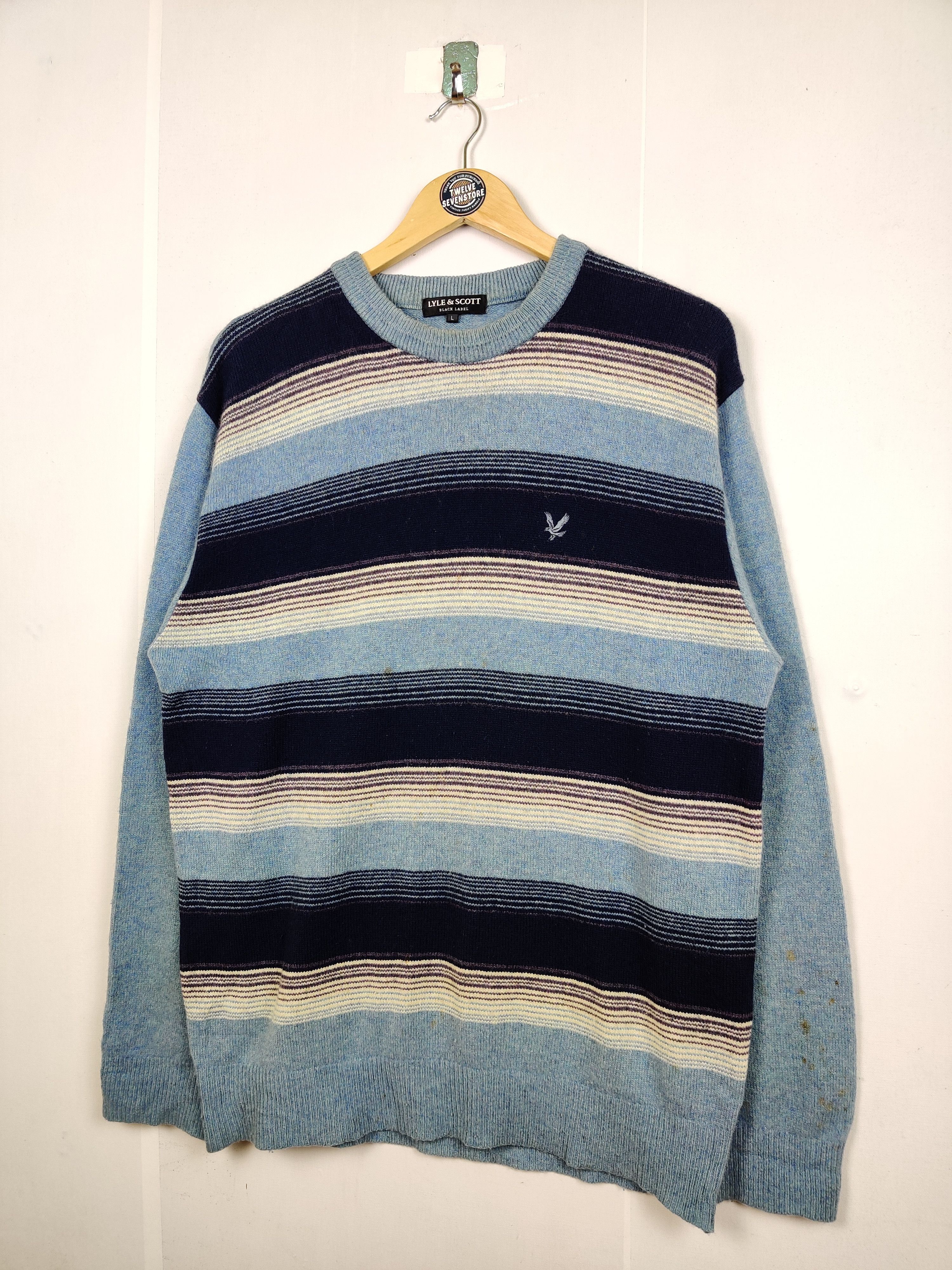 Lyle & Scott Lyle & Scott Striped Knit Sweater Size US L / EU 52-54 / 3 - 2 Thumbnail