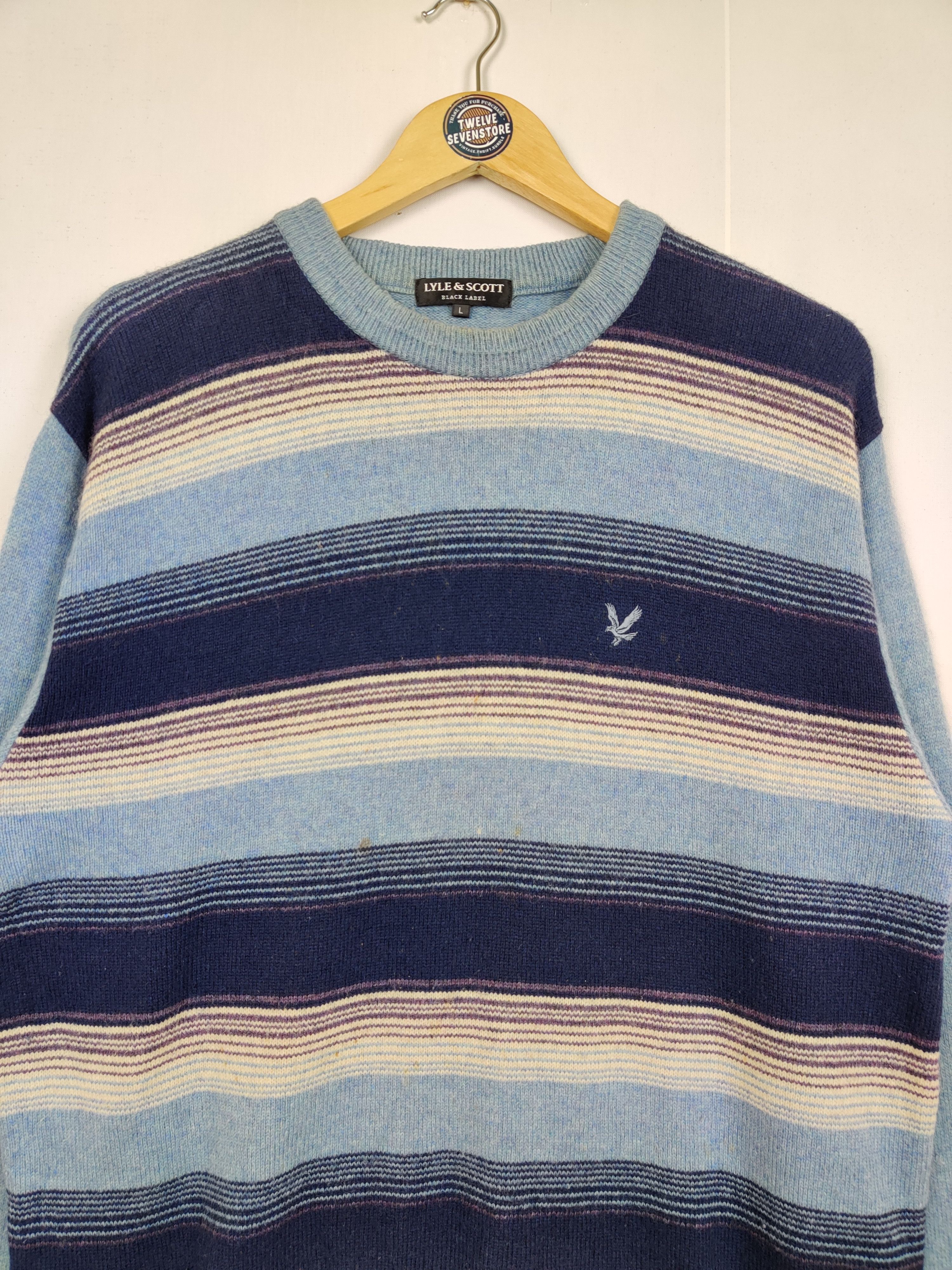 Lyle & Scott Lyle & Scott Striped Knit Sweater Size US L / EU 52-54 / 3 - 4 Thumbnail