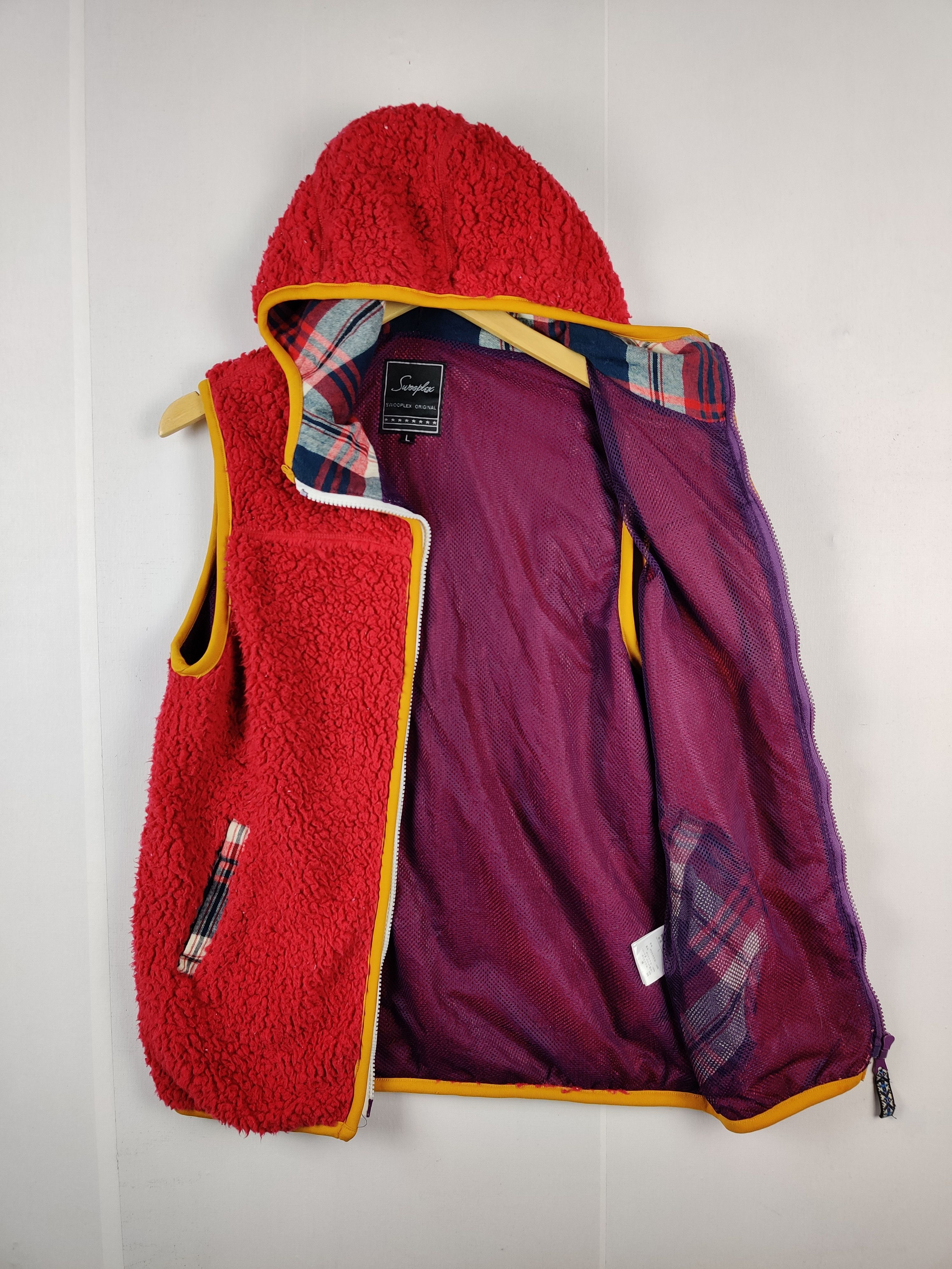 Japanese Brand Vintage Japanese Brand Swooplex Fleece Zip Up Vest Size US L / EU 52-54 / 3 - 9 Thumbnail
