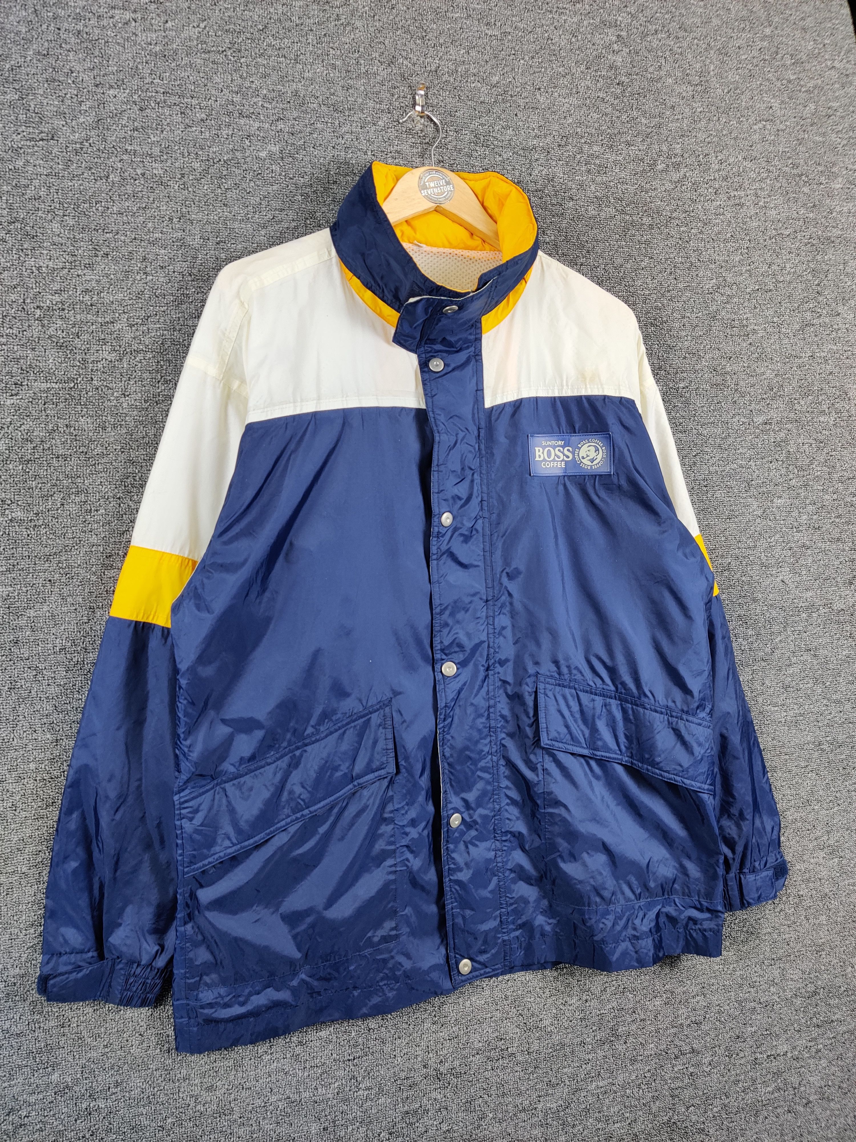 Japanese Brand Vintage Suntory Coffee Boss Windbreaker Light Jacket Size US XL / EU 56 / 4 - 6 Thumbnail