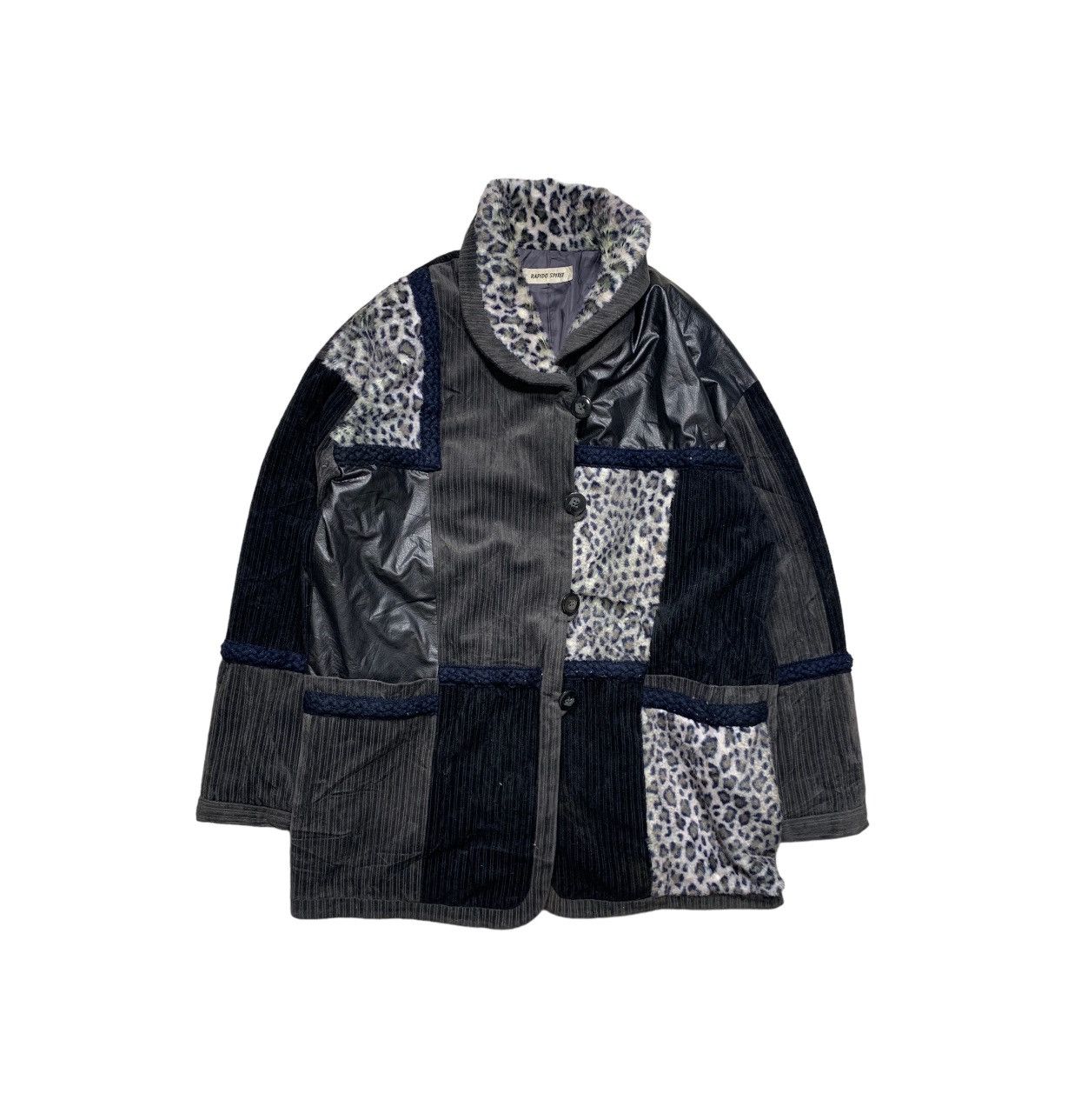 Japanese Brand Rare Japanese Brand Patchwork Leopard Jacket Buttons Size US L / EU 52-54 / 3 - 1 Thumbnail