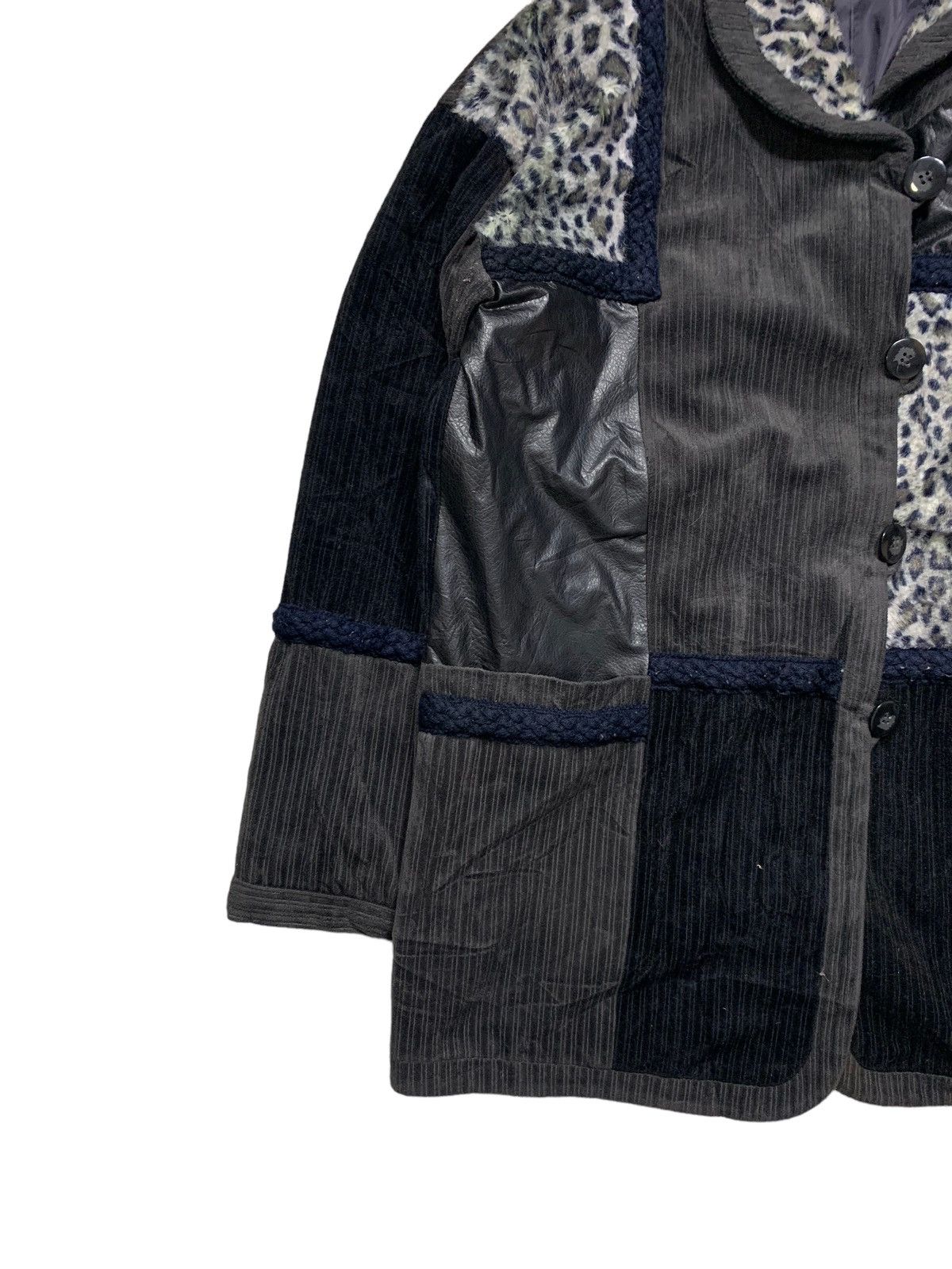 Japanese Brand Rare Japanese Brand Patchwork Leopard Jacket Buttons Size US L / EU 52-54 / 3 - 3 Thumbnail