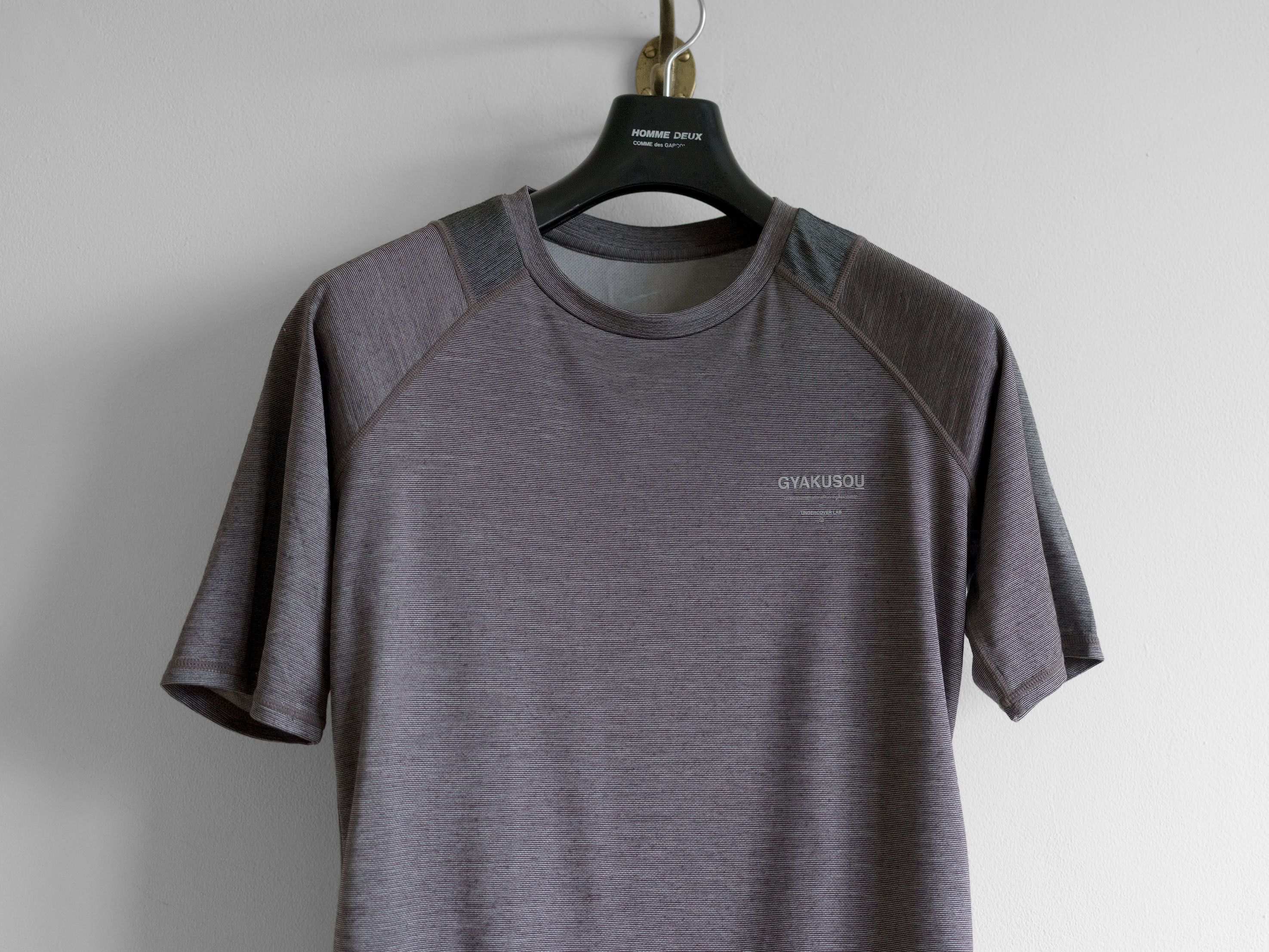 image of Gyakusou Running Monks Sample T-Shirt in Brown/Grey, Men's (Size Medium)