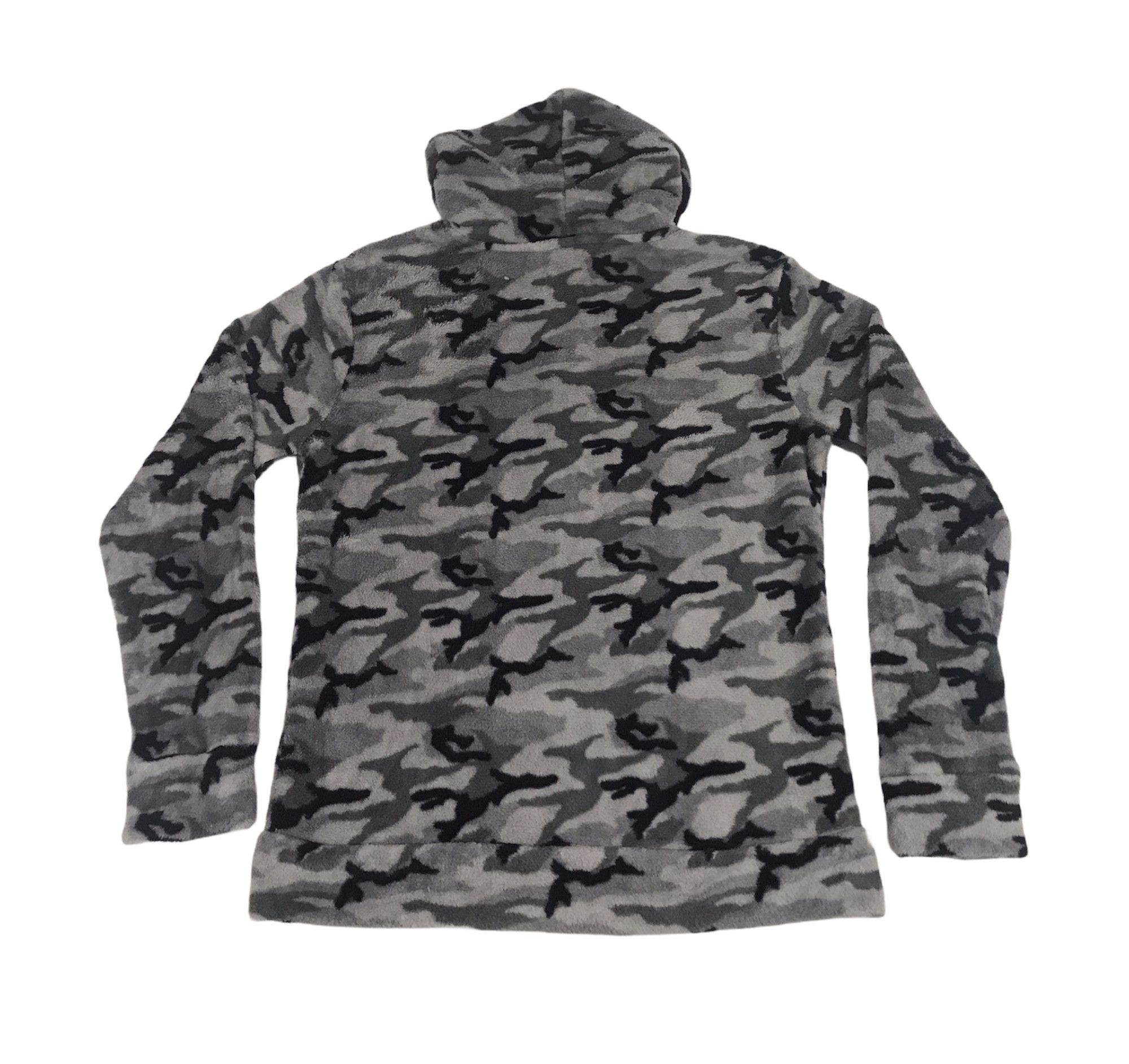Japanese Brand Vintage Camouflage Style Fleece Hoodie Jacket Shirt Size US M / EU 48-50 / 2 - 2 Thumbnail