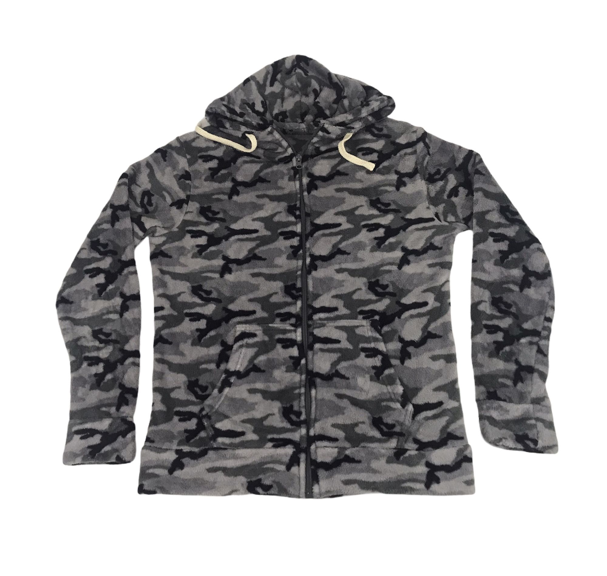 Japanese Brand Vintage Camouflage Style Fleece Hoodie Jacket Shirt Size US M / EU 48-50 / 2 - 1 Thumbnail