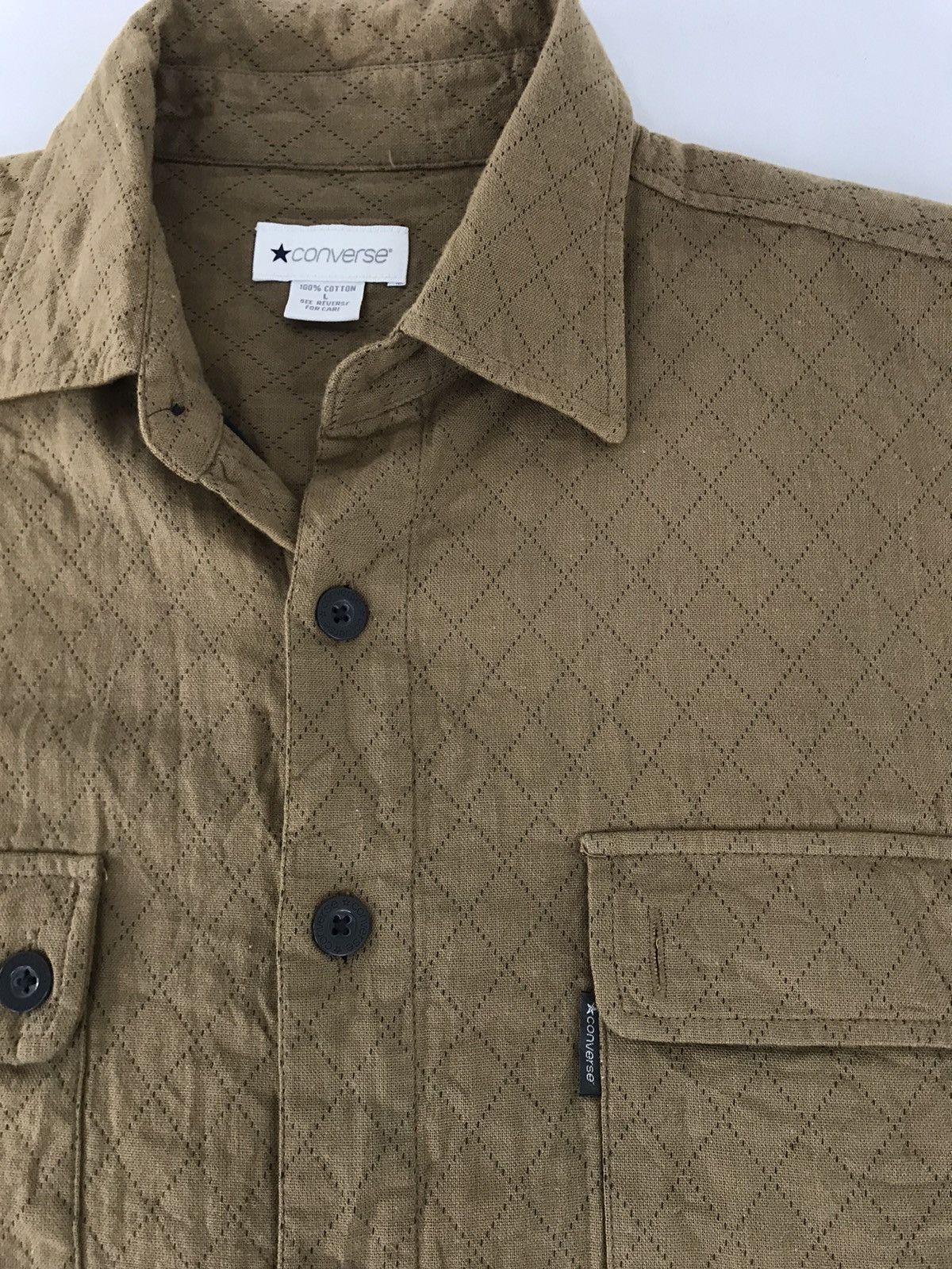 Converse × Vintage Converse Button Up Shirt Double Pockets Style Size US L / EU 52-54 / 3 - 2 Thumbnail