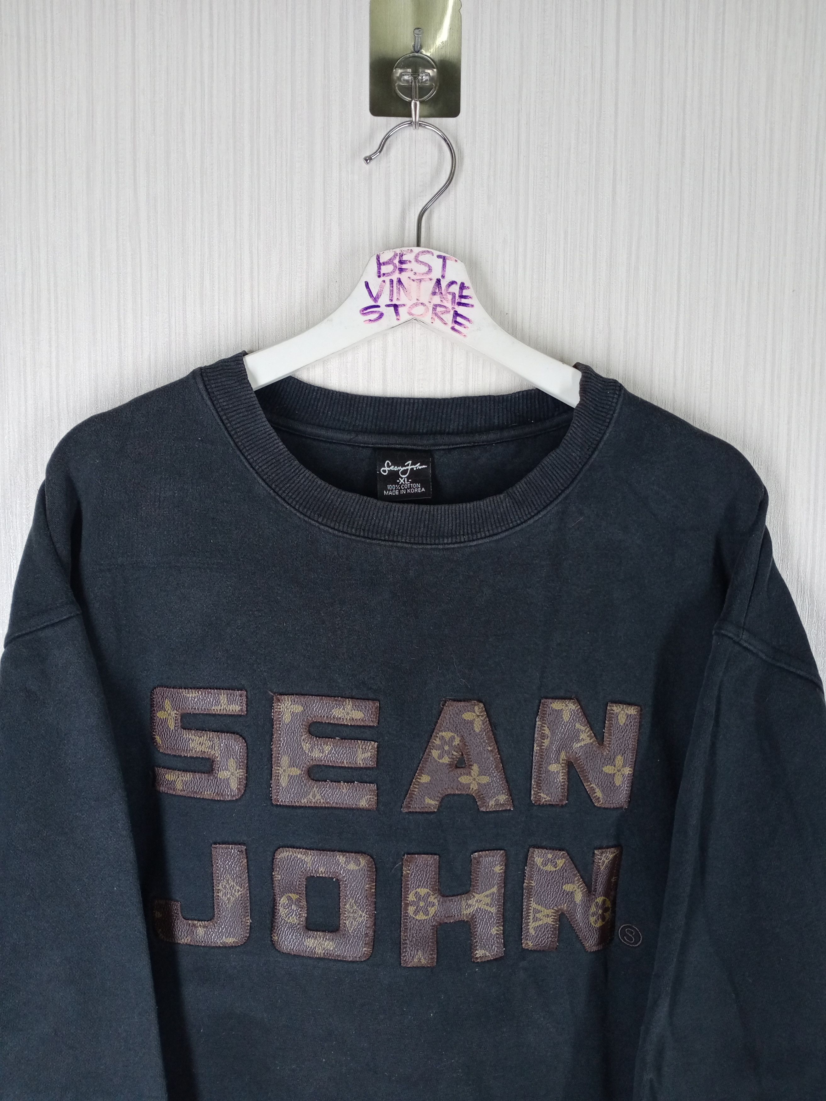 Sean John SEAN JOHN Monogram Spellout Logo Sweatshirt Size US XL / EU 56 / 4 - 2 Thumbnail