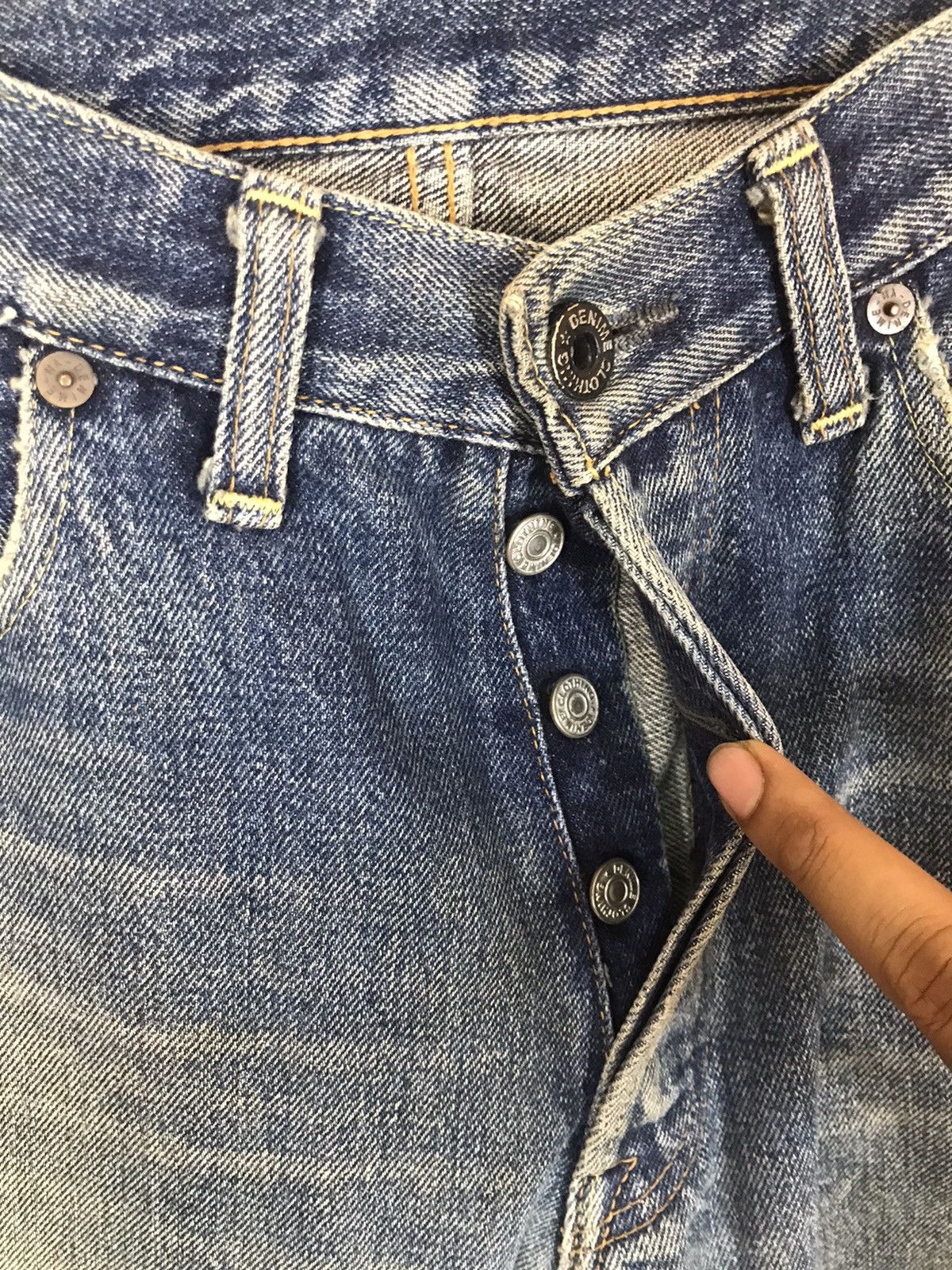 Denime × Japanese Brand ‼️DENIME DENIM FLARED DISTRESSED NICE DESIGN ‼️ Size US 31 - 5 Thumbnail