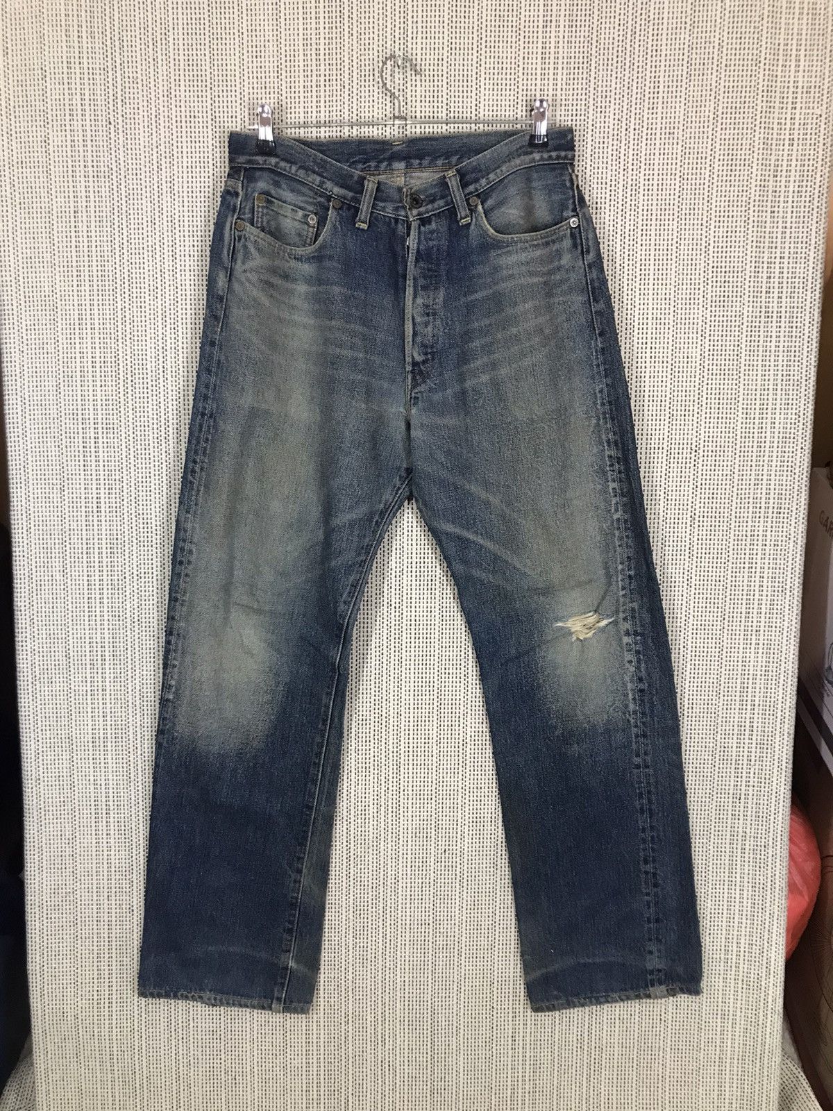 Denime × Japanese Brand ‼️DENIME DENIM FLARED DISTRESSED NICE DESIGN ‼️ Size US 31 - 2 Thumbnail