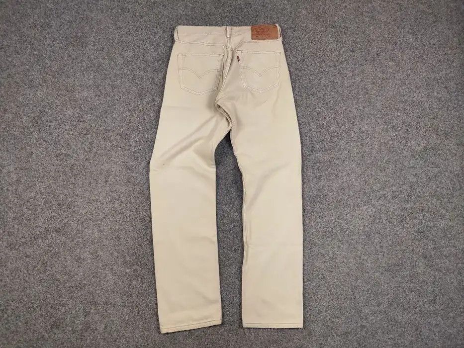 Levi's Vintage 90's levis 501 Beige faded Denim Jeans made in usa Size US 31 - 6 Thumbnail