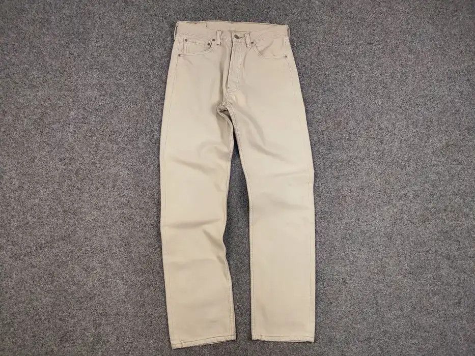 Levi's Vintage 90's levis 501 Beige faded Denim Jeans made in usa Size US 31 - 5 Thumbnail