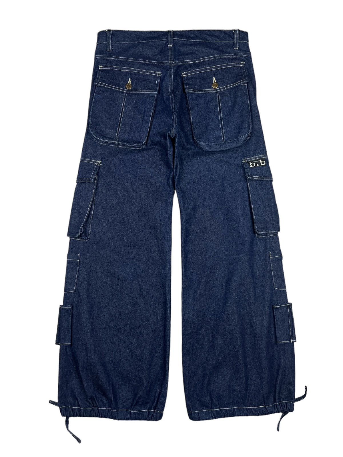 Japanese Brand Vintage Body Butter 🇯🇵 Parachute Denim Cargo Pants Size US 33 - 2 Thumbnail
