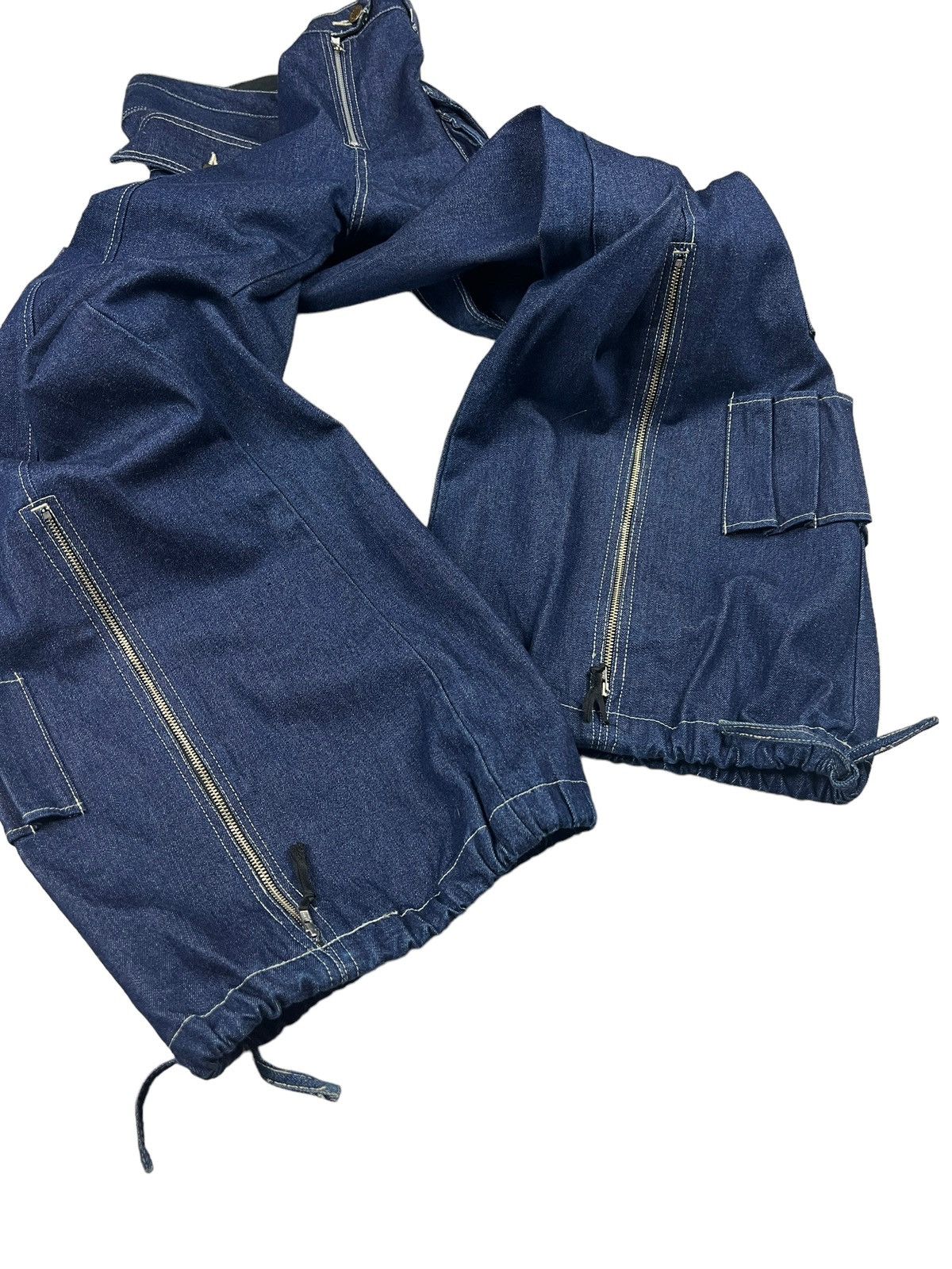 Japanese Brand Vintage Body Butter 🇯🇵 Parachute Denim Cargo Pants Size US 33 - 12 Thumbnail