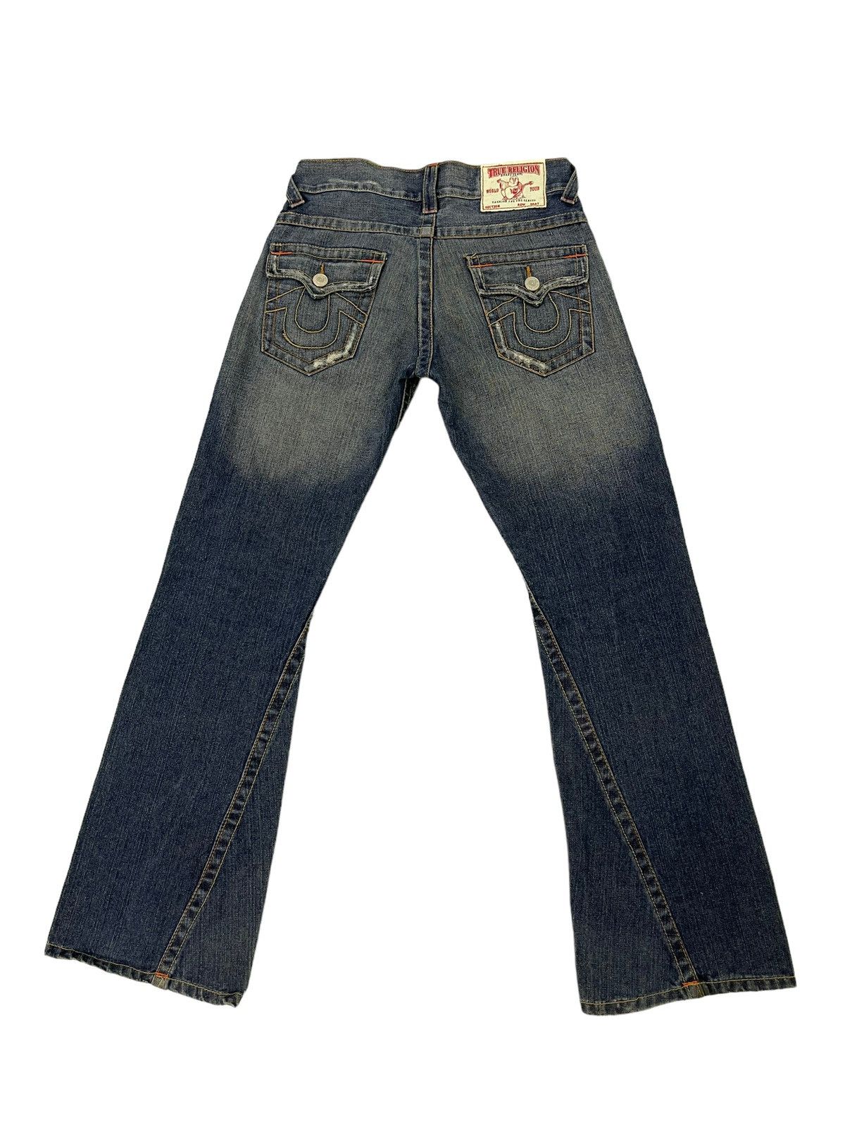 Japanese Brand Flare Jeans True Religion Low Rise Distres Boot Cut 5🟦3 Size US 30 / EU 46 - 10 Thumbnail