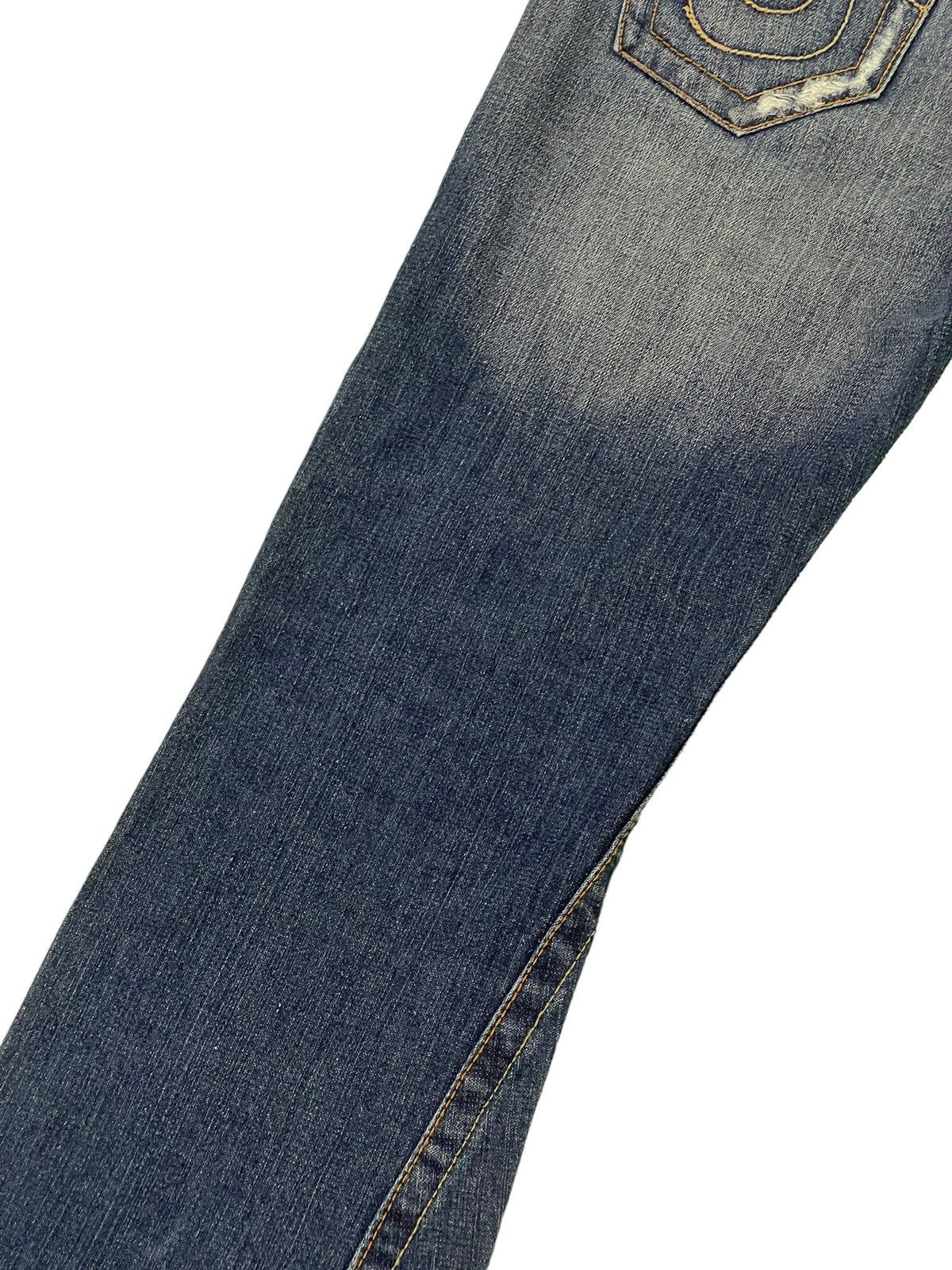 Japanese Brand Flare Jeans True Religion Low Rise Distres Boot Cut 5🟦3 Size US 30 / EU 46 - 15 Thumbnail
