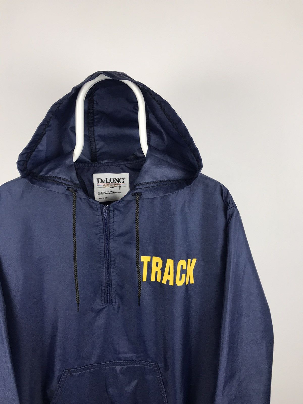 Delong × Vintage Vintage DeLong Satin Varsity Zip Jacket Track Aisz Big Logo Size US M / EU 48-50 / 2 - 2 Thumbnail
