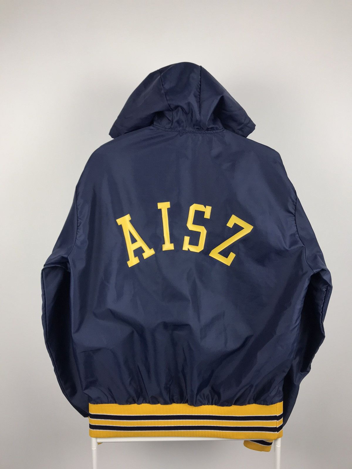 Delong × Vintage Vintage DeLong Satin Varsity Zip Jacket Track Aisz Big Logo Size US M / EU 48-50 / 2 - 5 Thumbnail