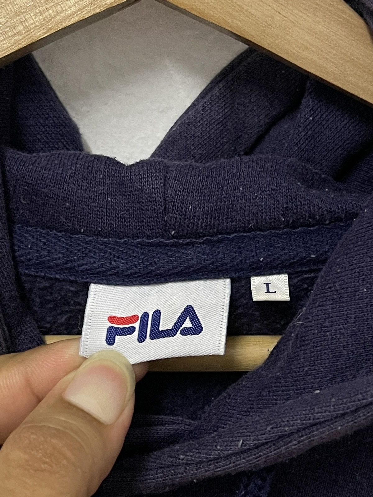 Fila × Japanese Brand × Vintage Vintage Fila Big Log Printed HoodieSweatshirt Size US L / EU 52-54 / 3 - 8 Thumbnail