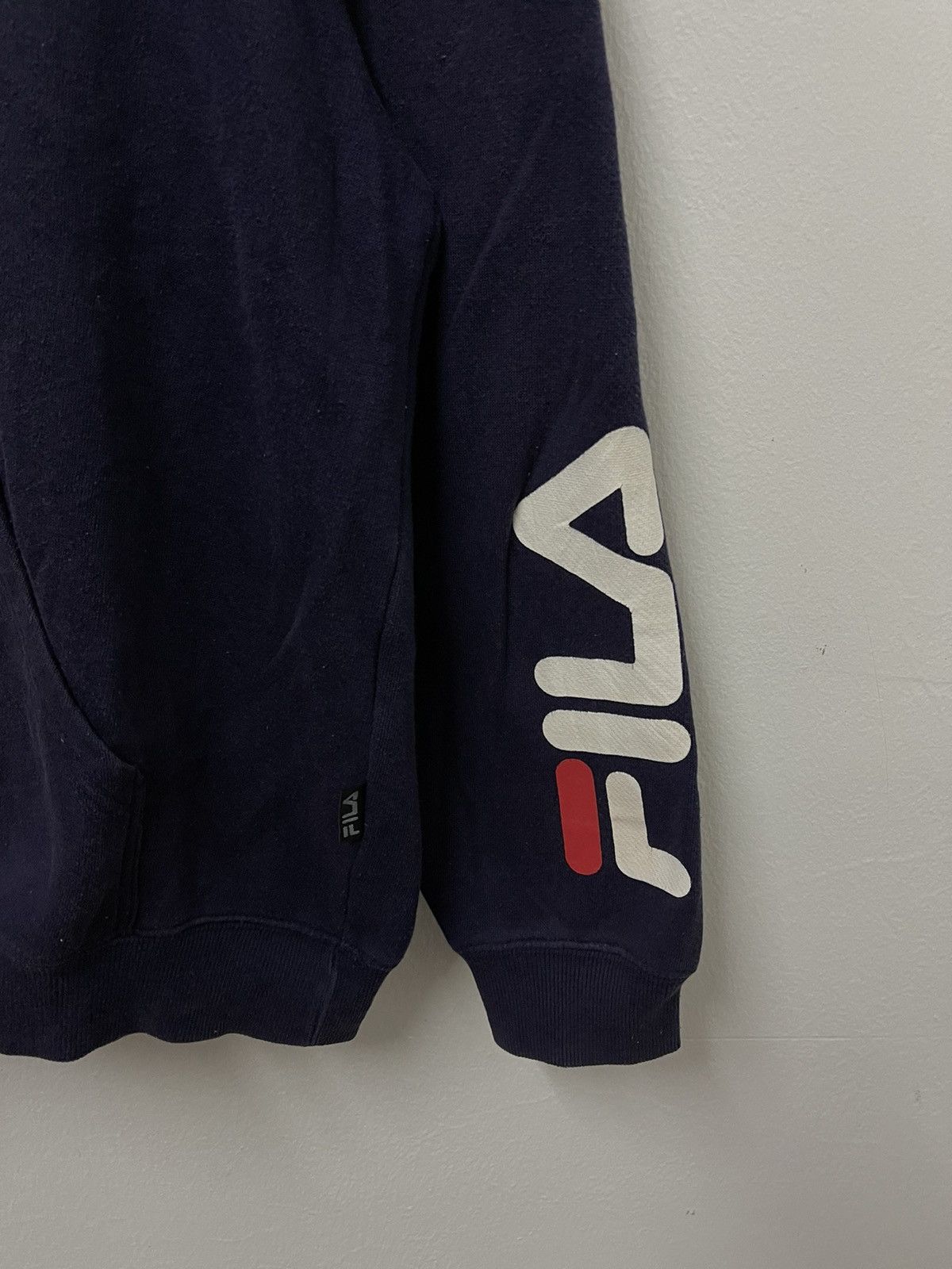 Fila × Japanese Brand × Vintage Vintage Fila Big Log Printed HoodieSweatshirt Size US L / EU 52-54 / 3 - 3 Thumbnail