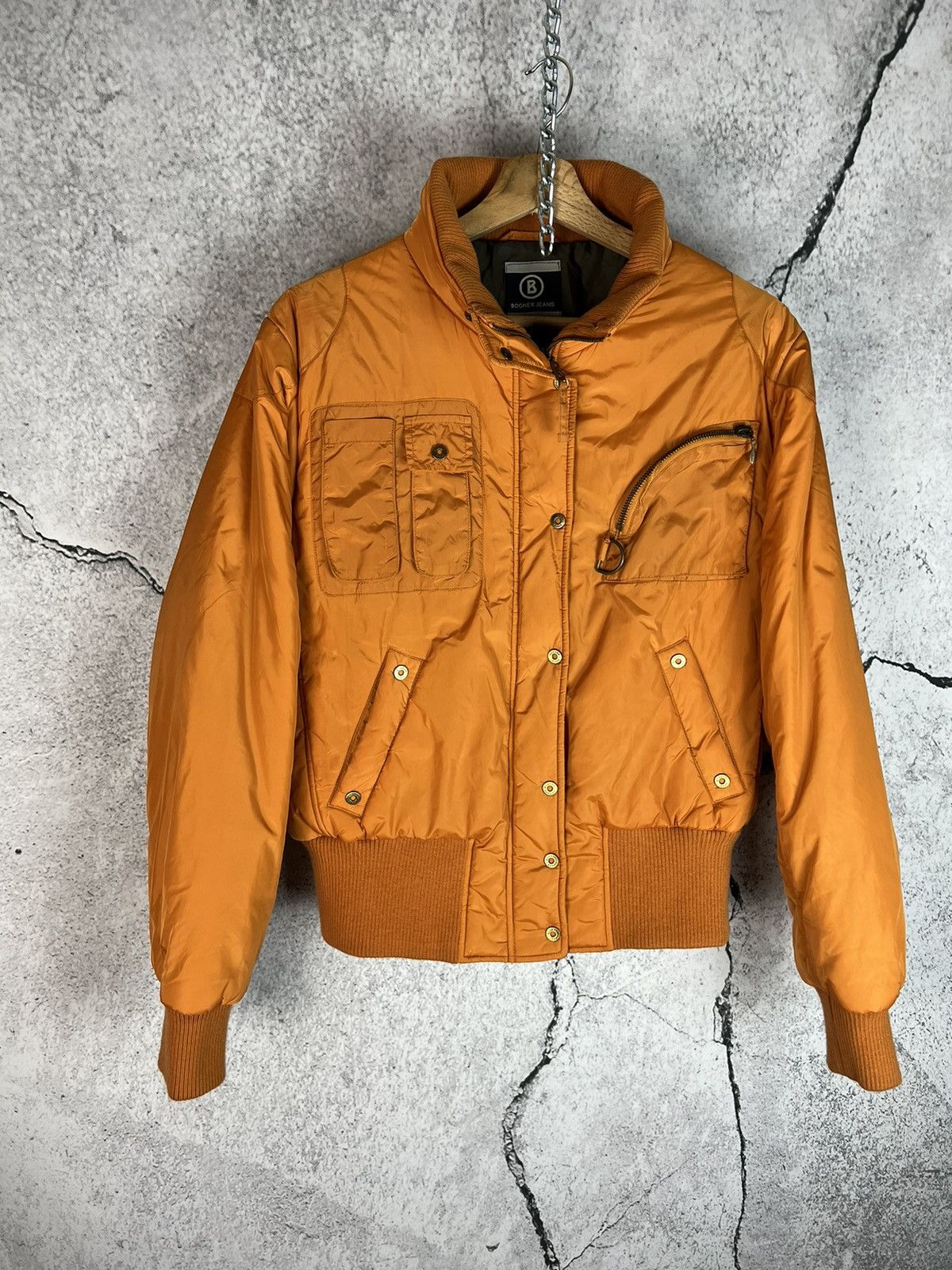 image of Jeans Avant Garde Multi Pocket Jacket in Orange, Women's (Size Medium)