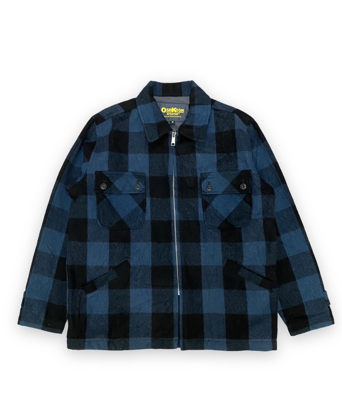image of Osh Kosh B’Gosh Wool Checkered Flannel Jacket, Men's (Size Medium)