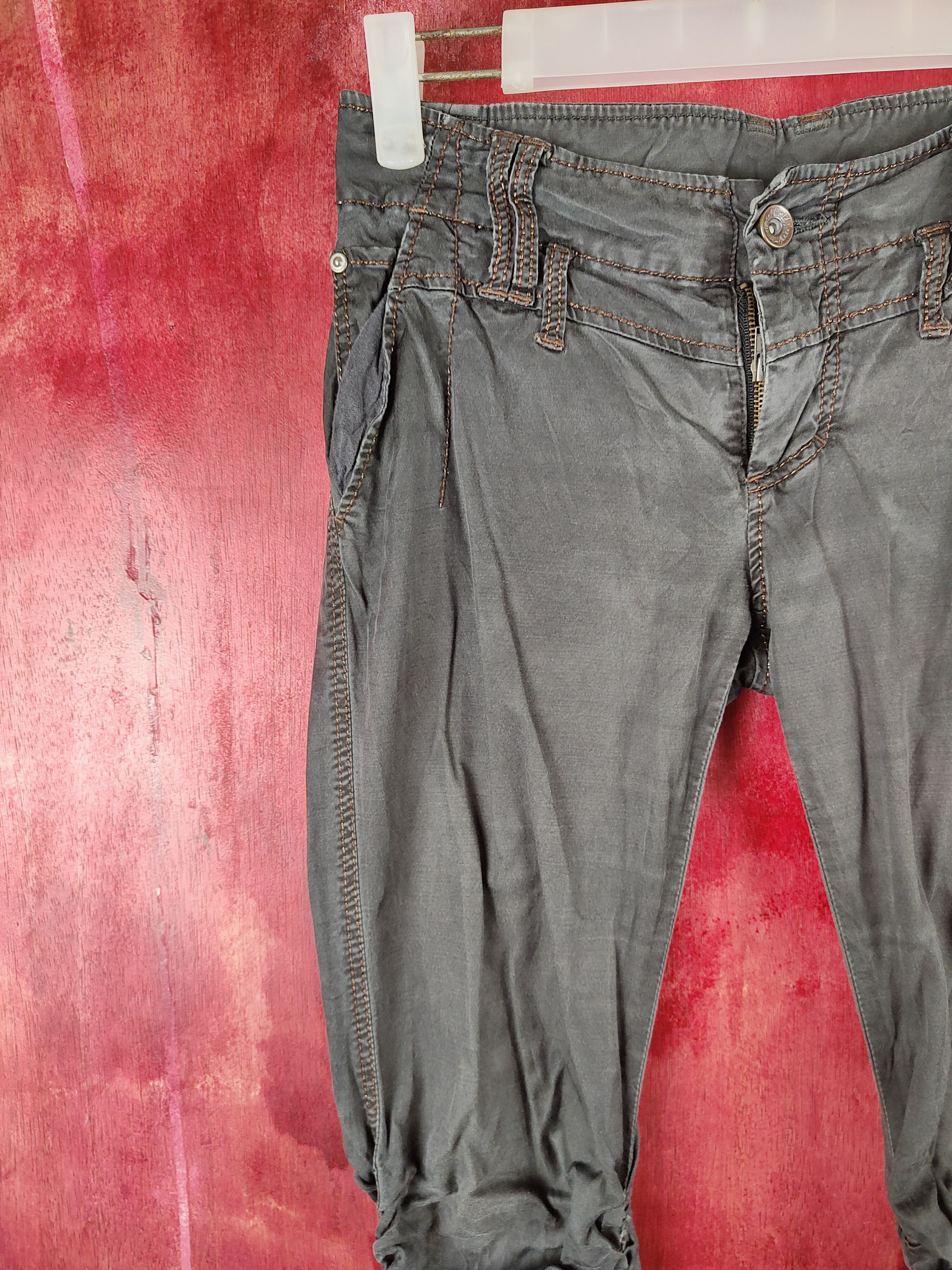 Japanese Brand Taille Black spring Multi Pocket Legging Pants #S736 Size 26" / US 2 / IT 38 - 3 Thumbnail