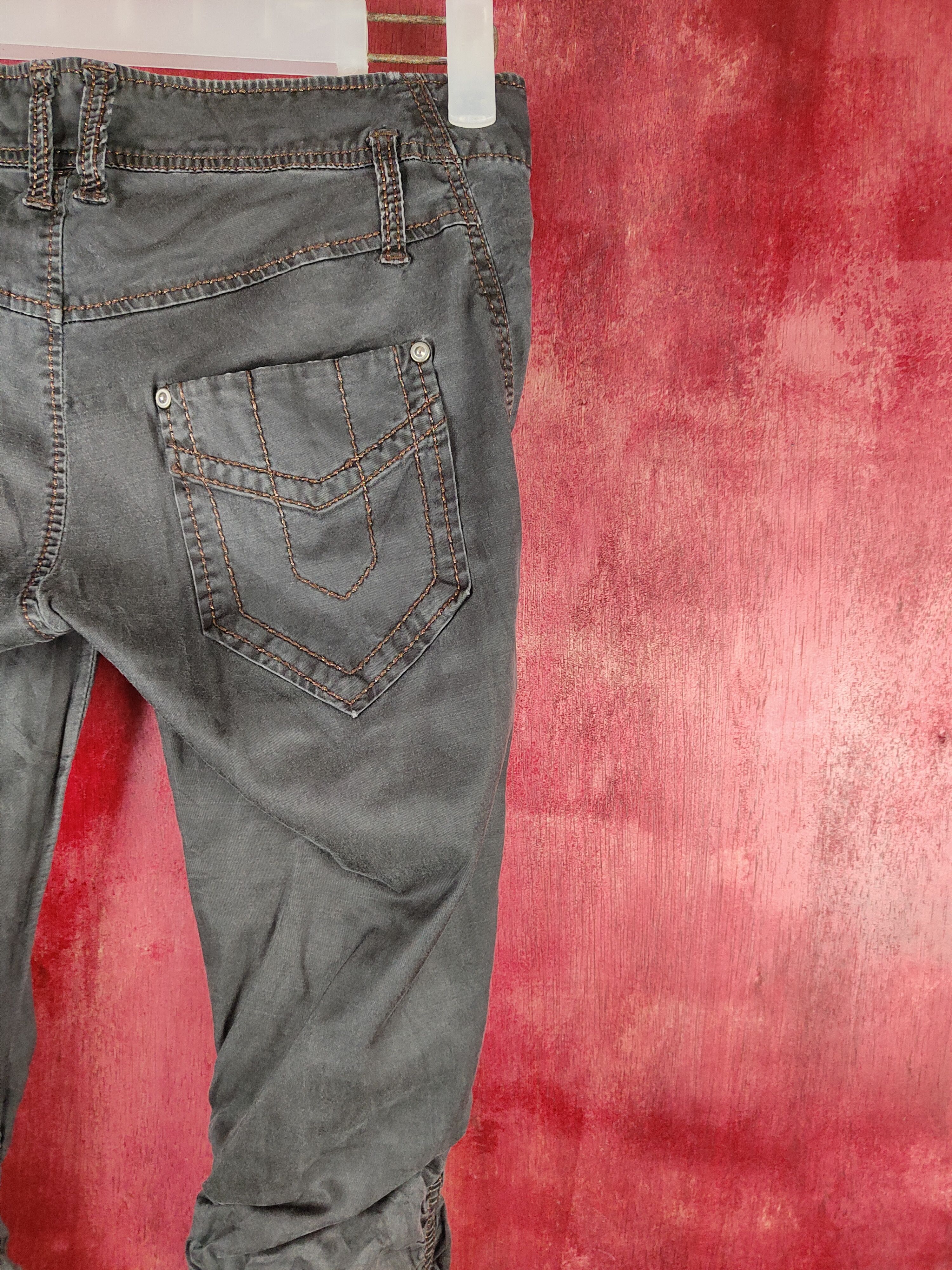 Japanese Brand Taille Black spring Multi Pocket Legging Pants #S736 Size 26" / US 2 / IT 38 - 10 Thumbnail