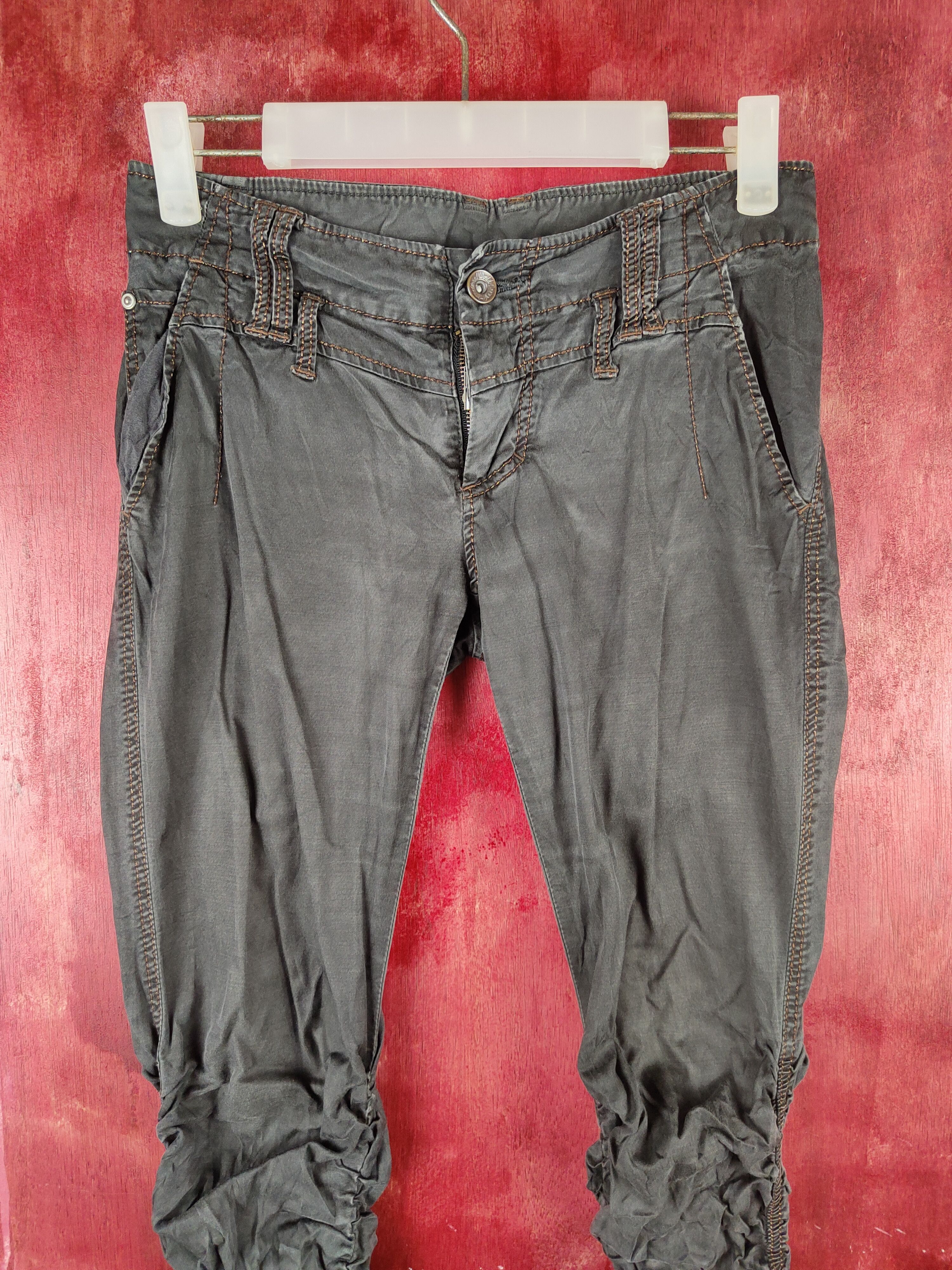 Japanese Brand Taille Black spring Multi Pocket Legging Pants #S736 Size 26" / US 2 / IT 38 - 2 Thumbnail