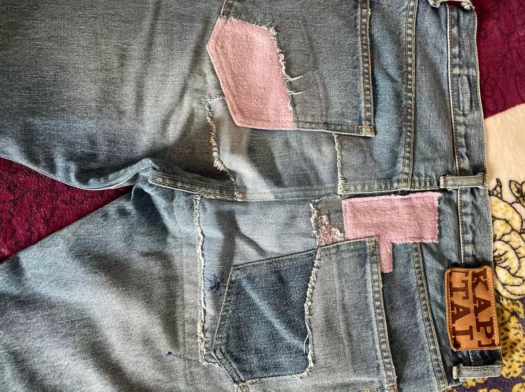 Kapital Kapital Smiling FACE Patched Jeans Size US 30 / EU 46 - 4 Thumbnail