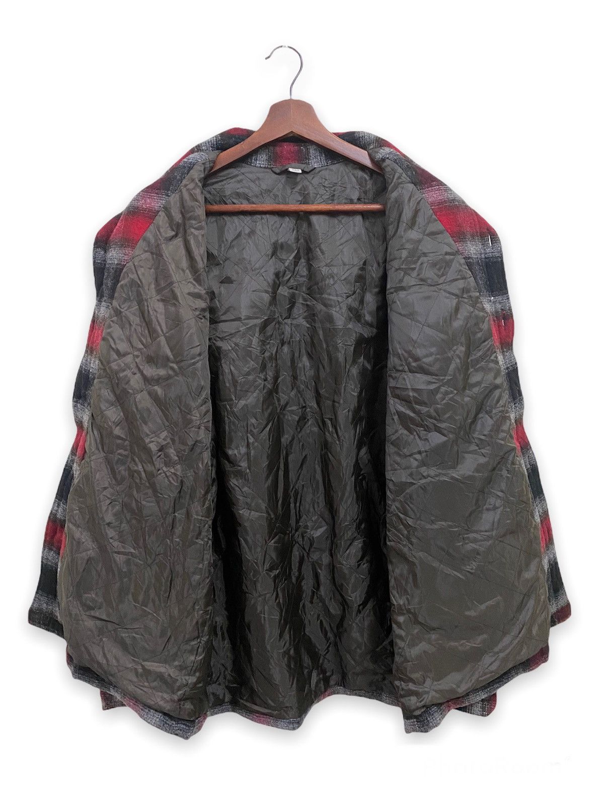 Flannel × Japanese Brand × Uniqlo VINTAGE JAPANESE BRAND WOOL CHECKERED FLANNEL JACKET Size US L / EU 52-54 / 3 - 8 Thumbnail