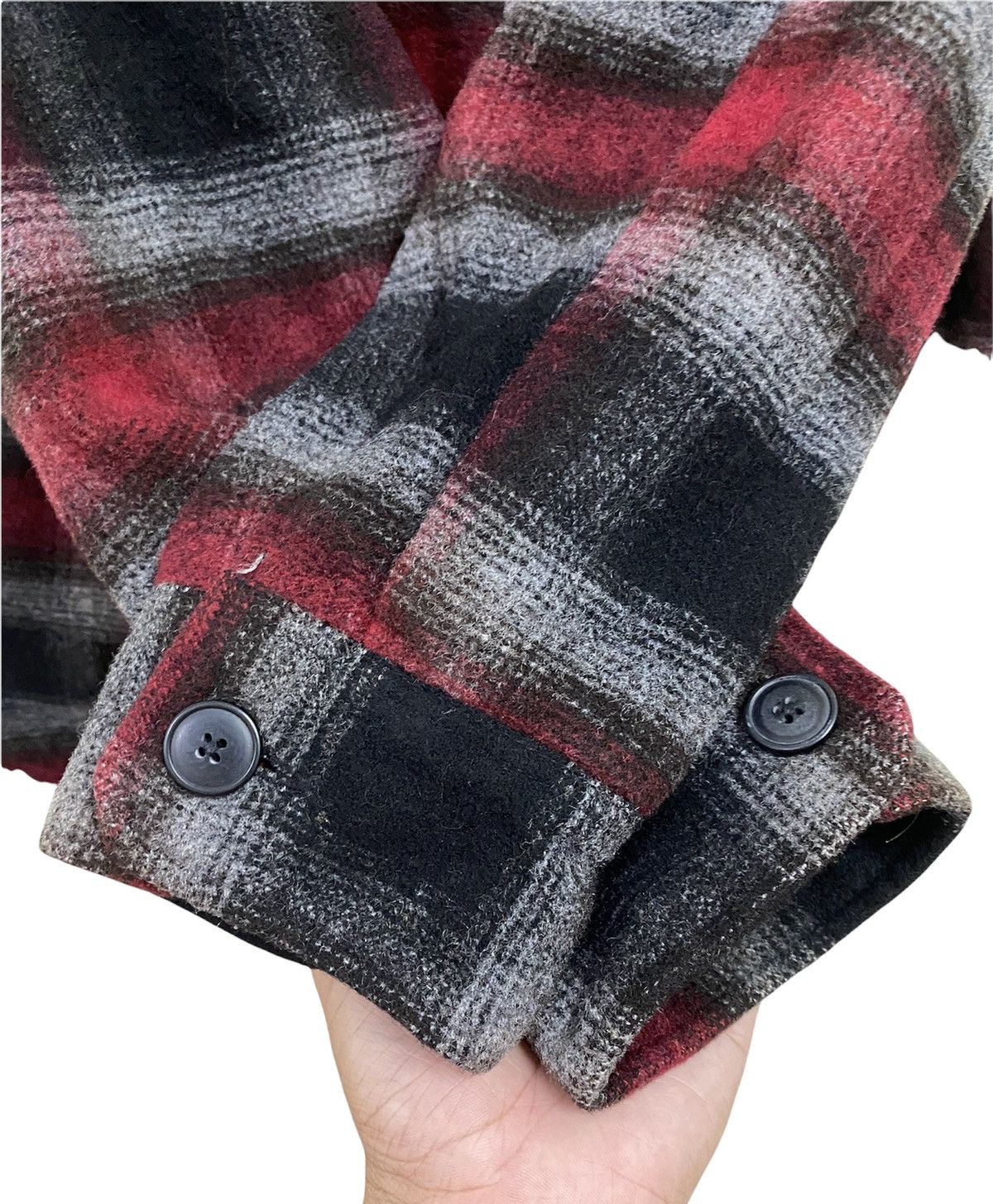 Flannel × Japanese Brand × Uniqlo VINTAGE JAPANESE BRAND WOOL CHECKERED FLANNEL JACKET Size US L / EU 52-54 / 3 - 7 Thumbnail